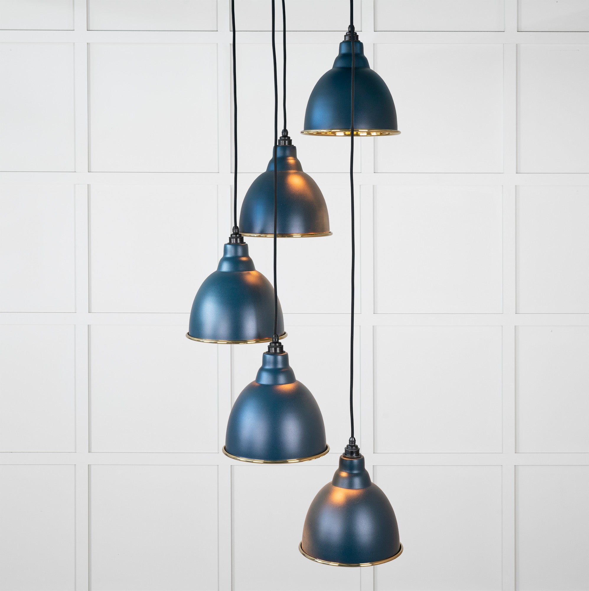 Hammered Brass Brindley Cluster Pendant | Dusk - From the Anvil - EB London