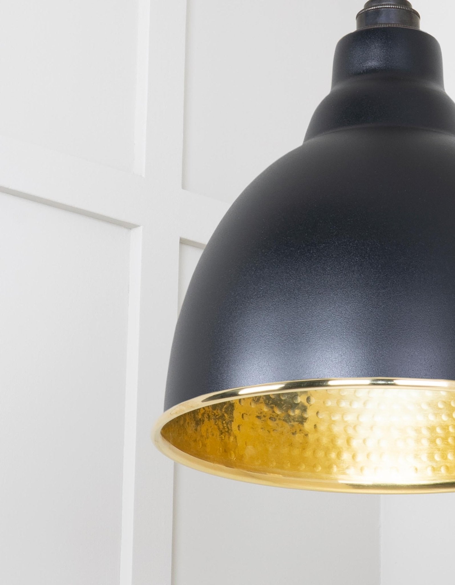 Hammered Brass Brindley Cluster Pendant | Elan Black - From the Anvil - EB London