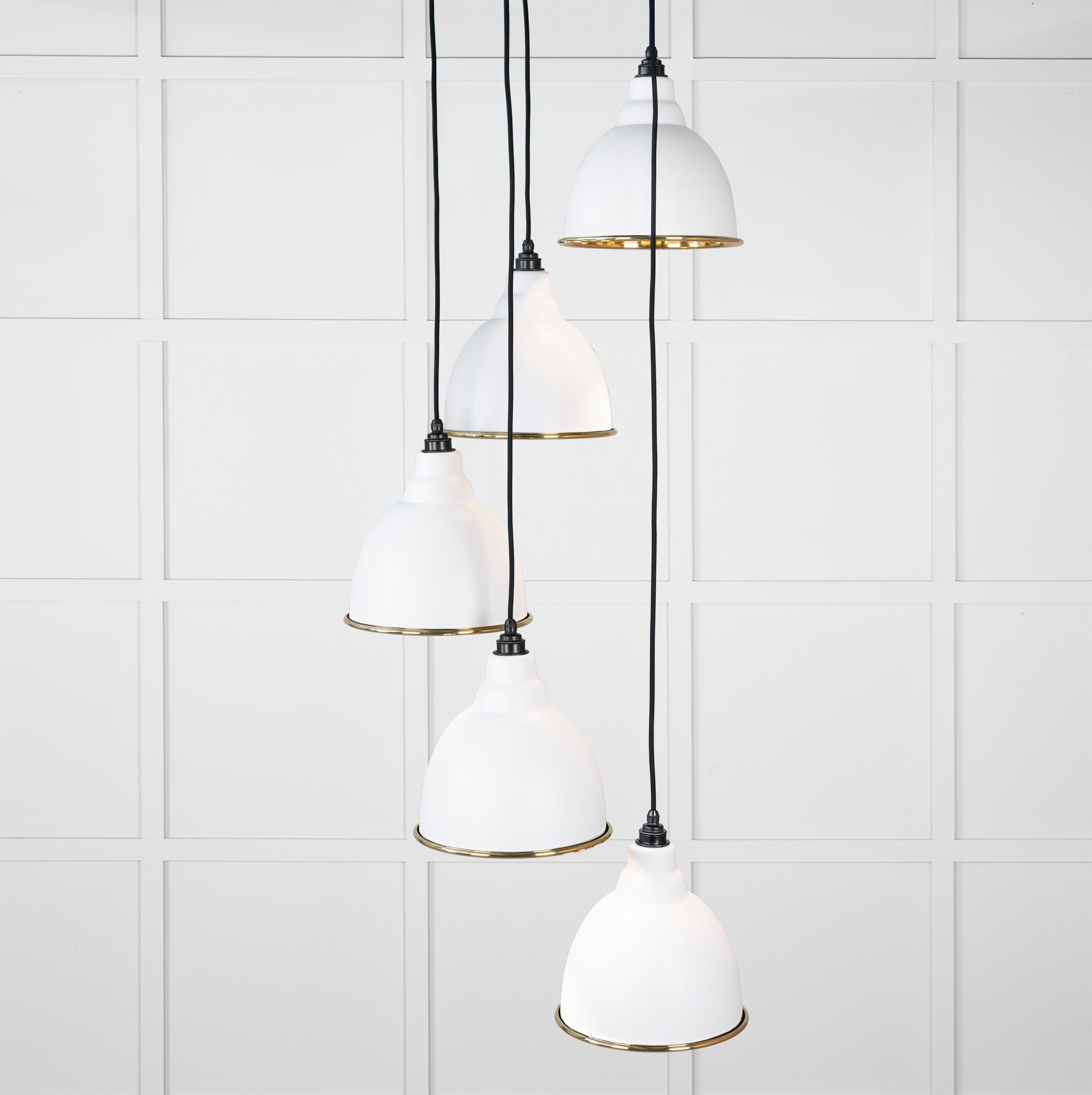Hammered Brass Brindley Cluster Pendant | Flock - From the Anvil - EB London