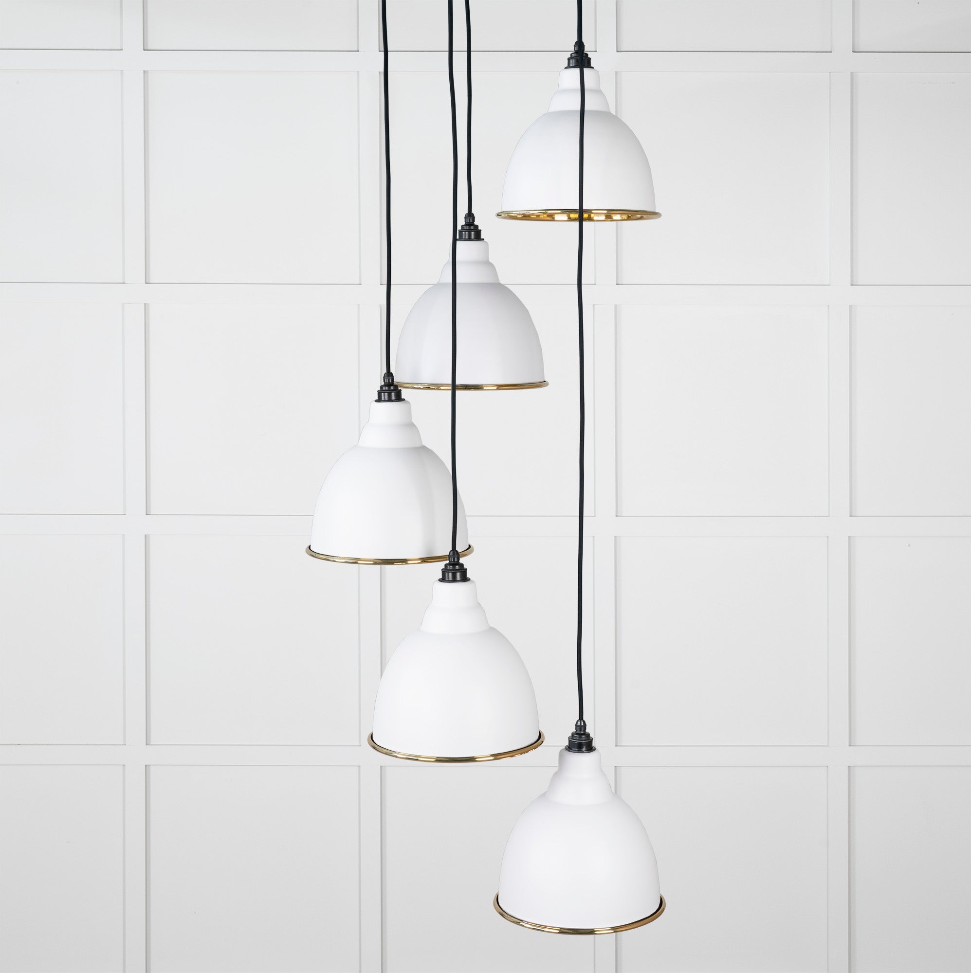 Hammered Brass Brindley Cluster Pendant | Flock - From the Anvil - EB London