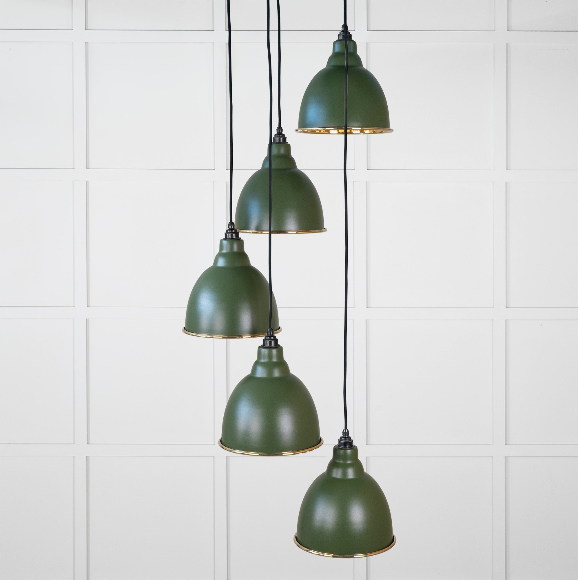 Hammered Brass Brindley Cluster Pendant |Heath - From the Anvil - EB London
