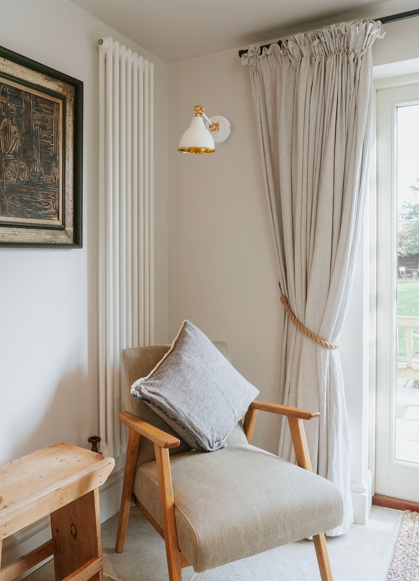 Hammered Brass Brindley Wall Light | Hammered Brass Flock - From the Anvil - EB London