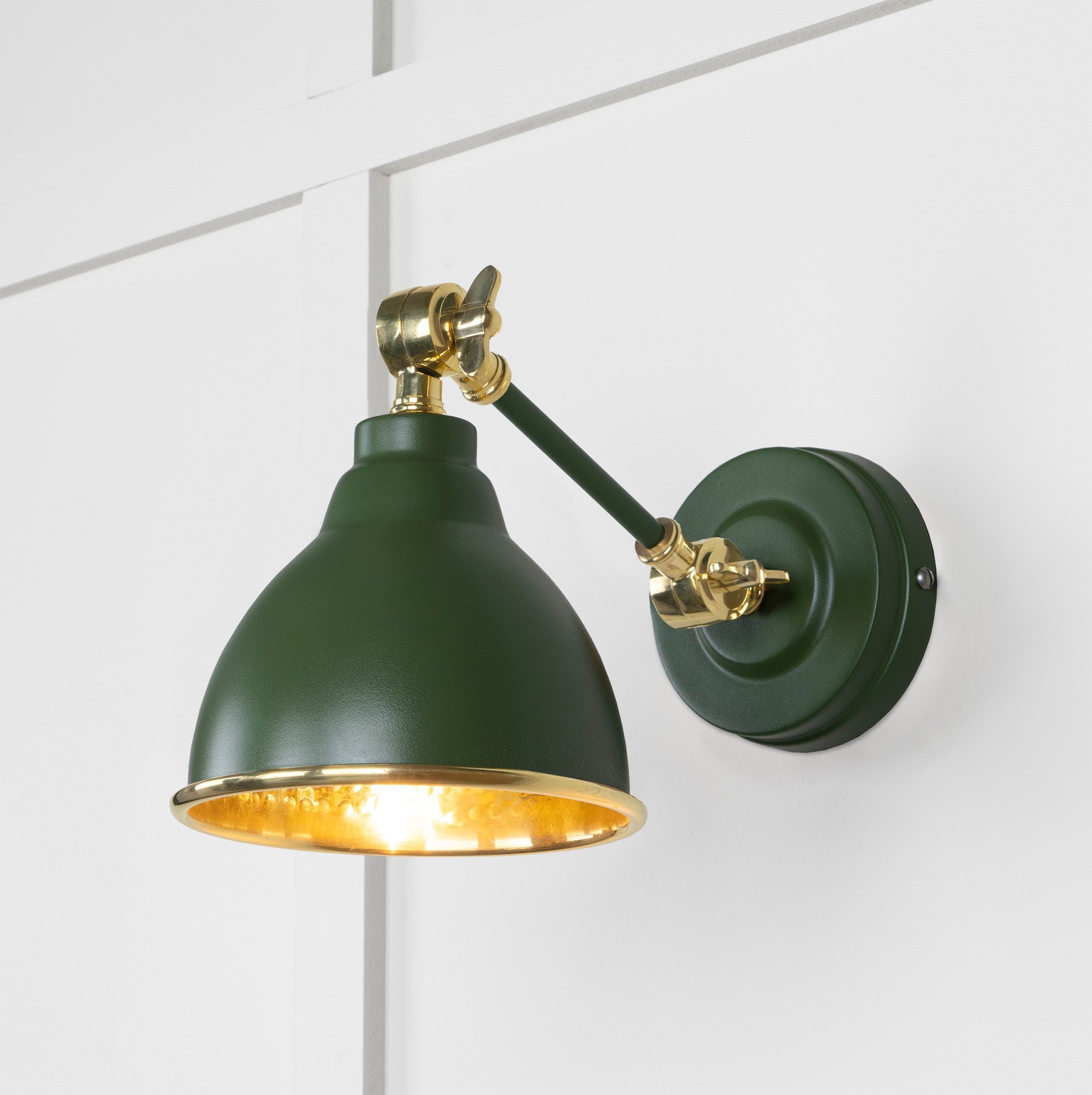 Hammered Brass Brindley Wall Light | Hammered Brass Heath - From the Anvil - EB London