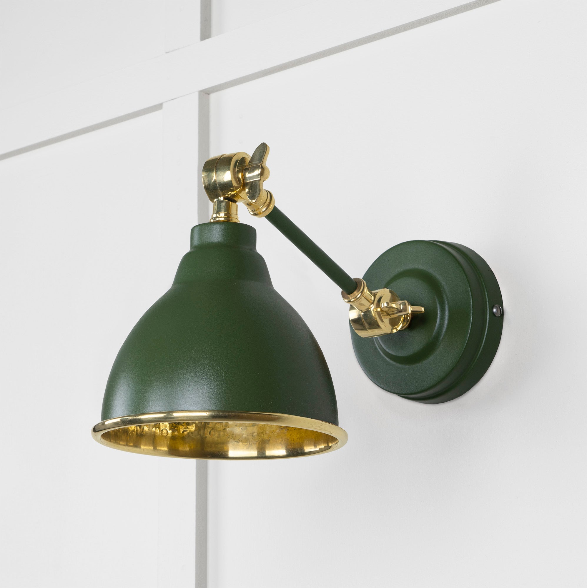 Hammered Brass Brindley Wall Light | Hammered Brass Heath - From the Anvil - EB London