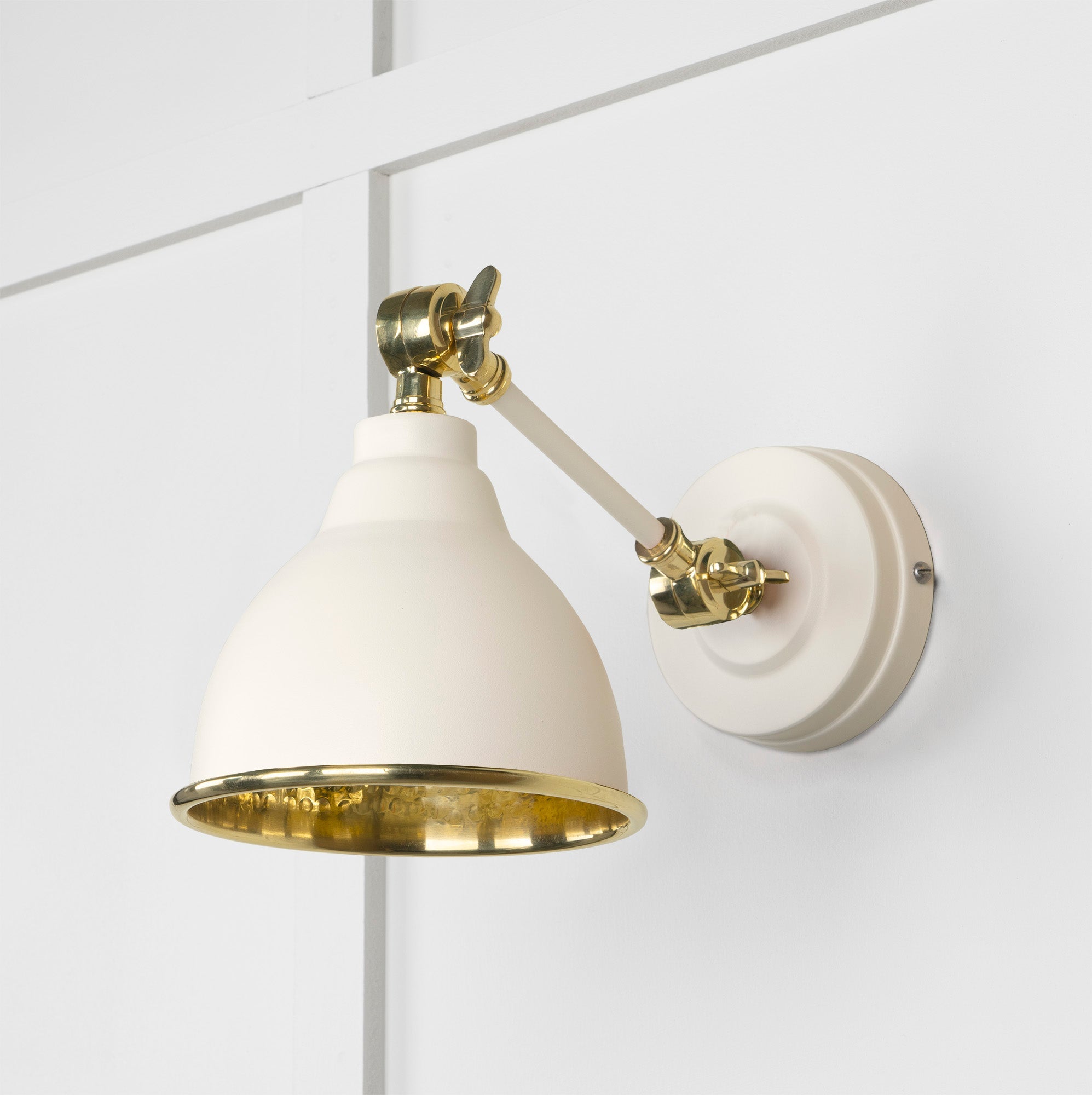 Hammered Brass Brindley Wall Light | Hammered Brass Teasel - From the Anvil - EB London