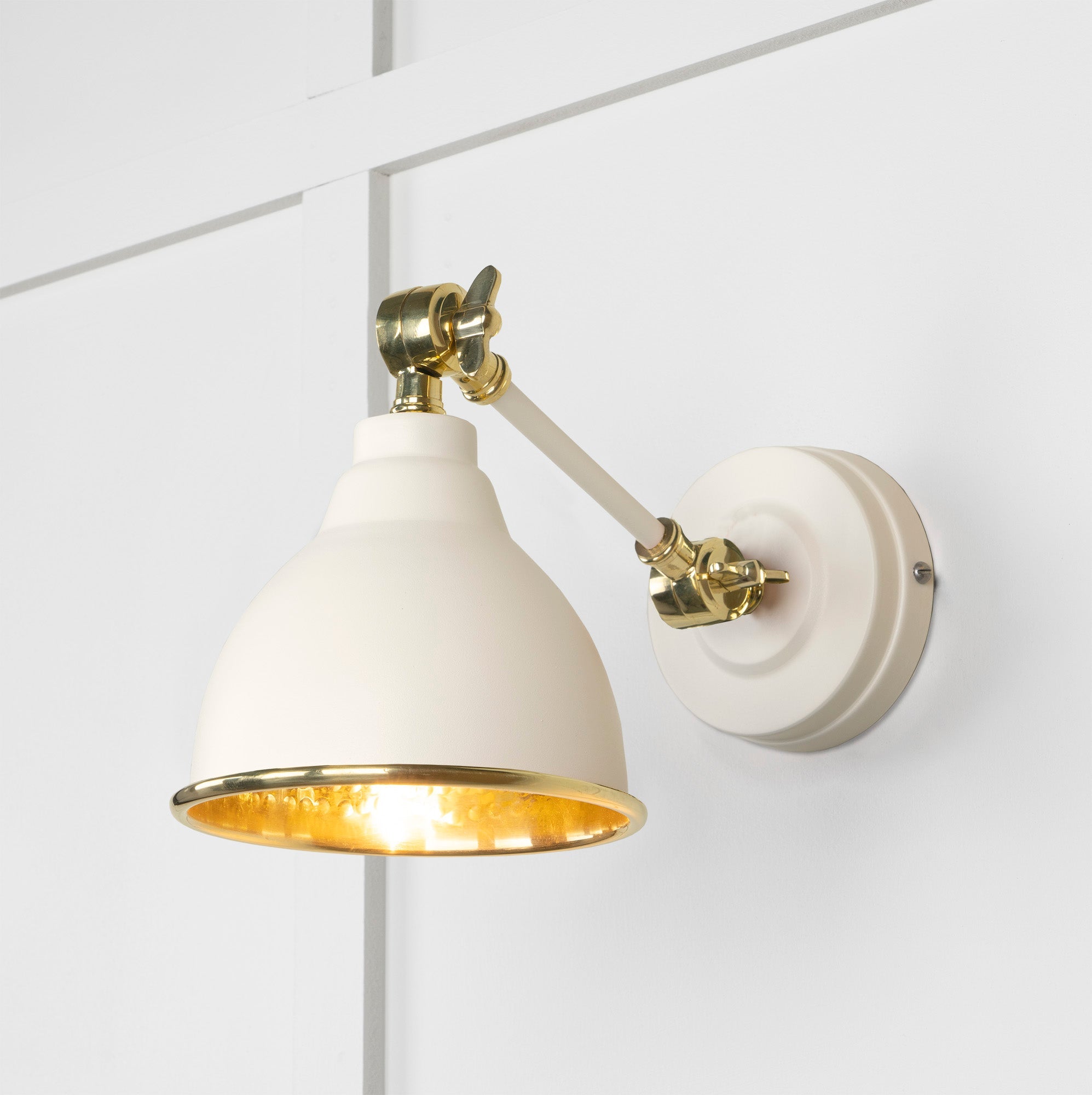 Hammered Brass Brindley Wall Light | Hammered Brass Teasel - From the Anvil - EB London