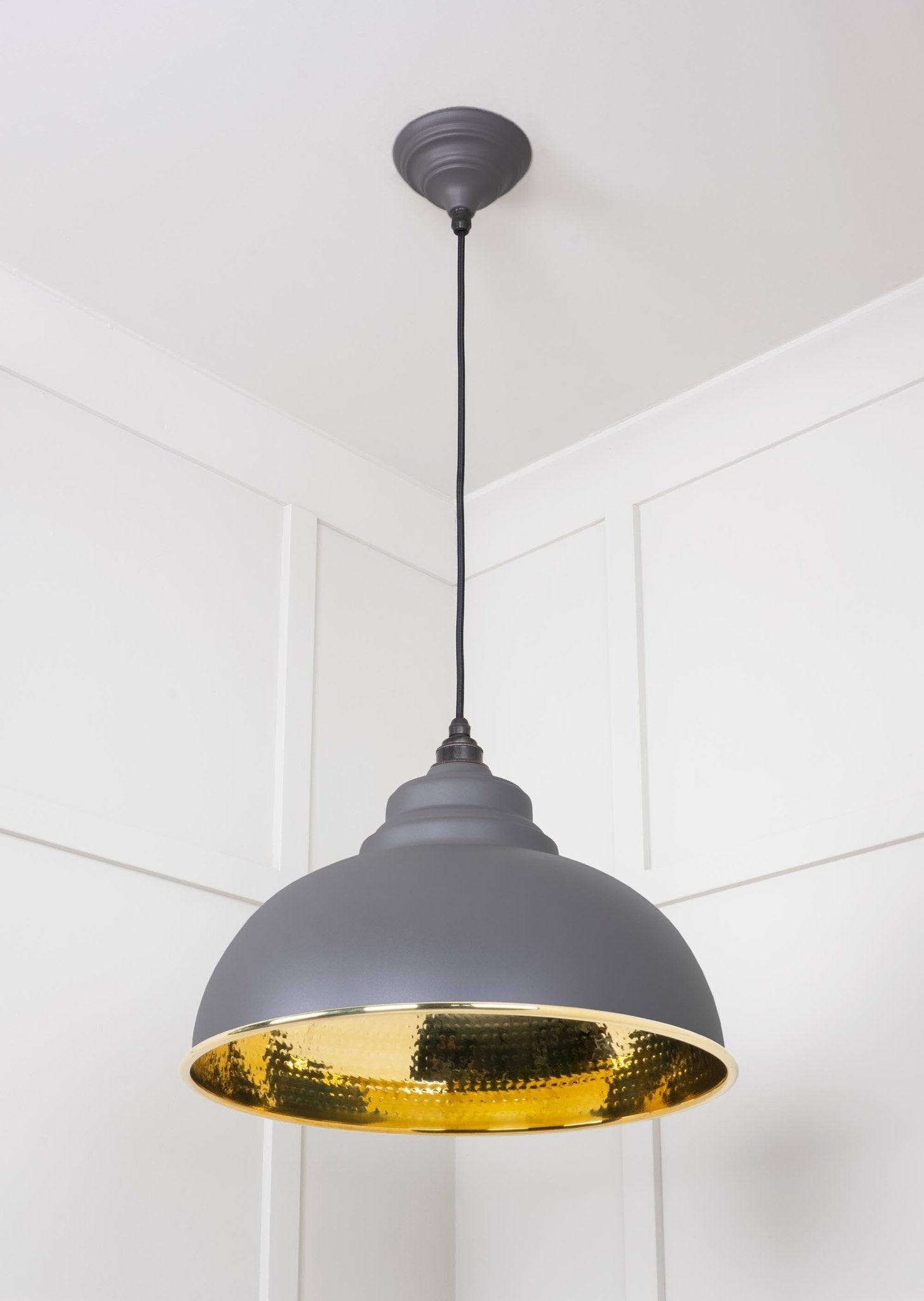 Hammered Brass Harborne Pendant | Bluff - From The Anvil - EB London