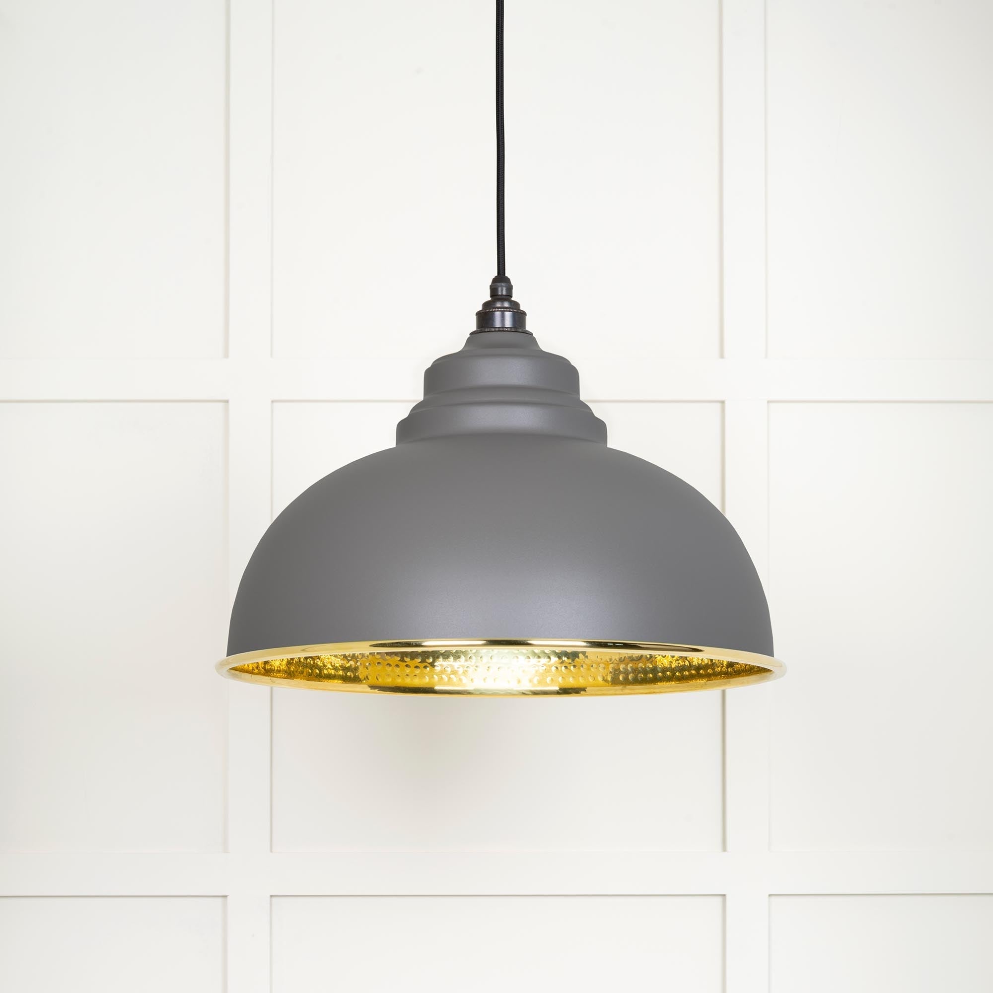 Hammered Brass Harborne Pendant | Bluff - From The Anvil - EB London