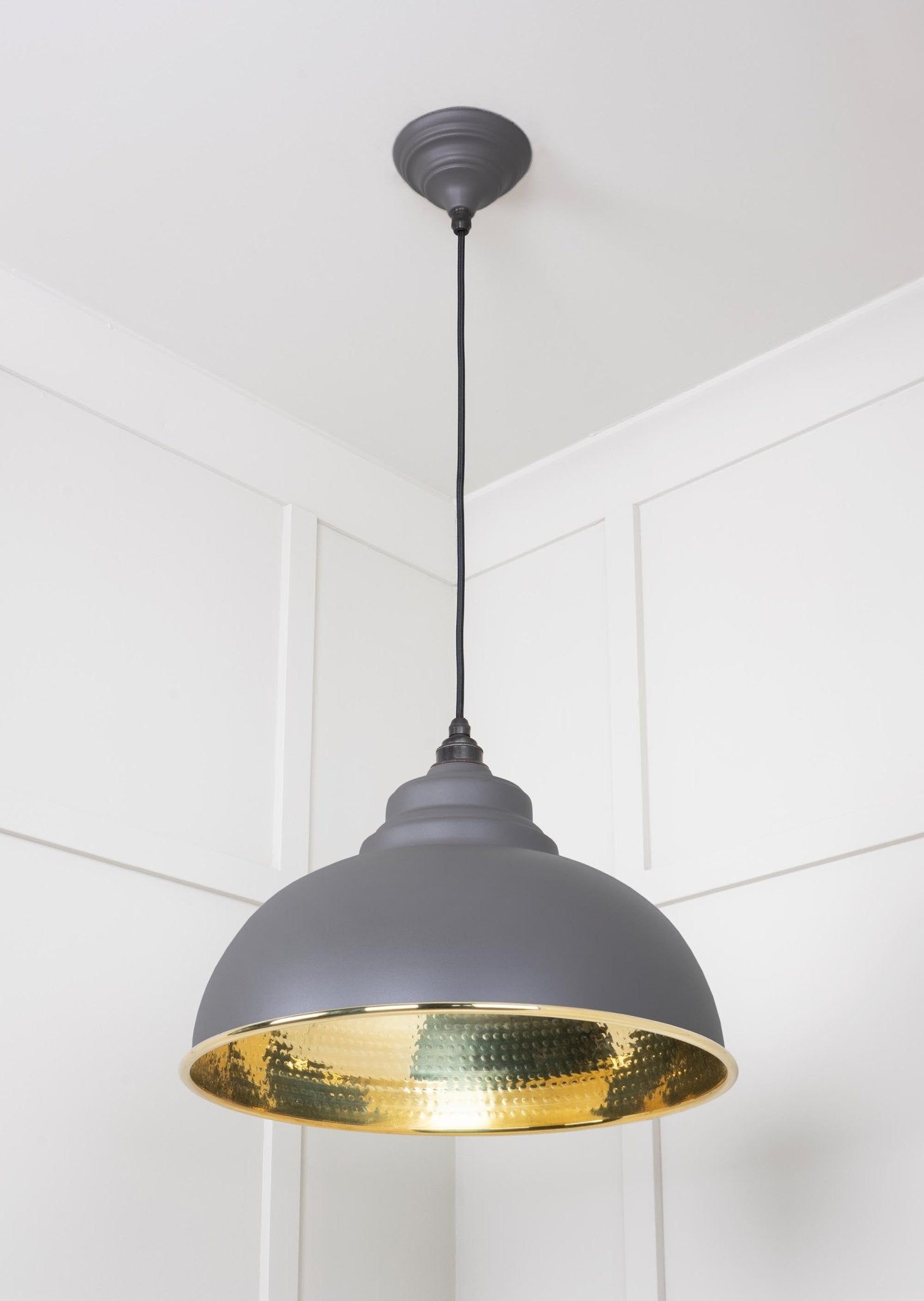 Hammered Brass Harborne Pendant | Bluff - From The Anvil - EB London