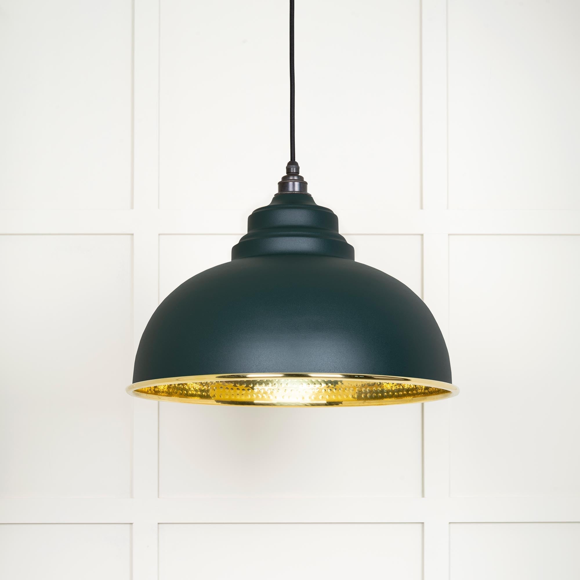 Hammered Brass Harborne Pendant | Dingle - From The Anvil - EB London