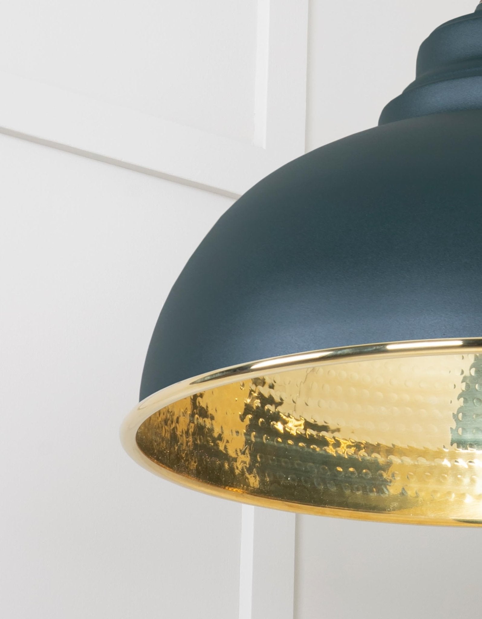 Hammered Brass Harborne Pendant | Dingle - From The Anvil - EB London