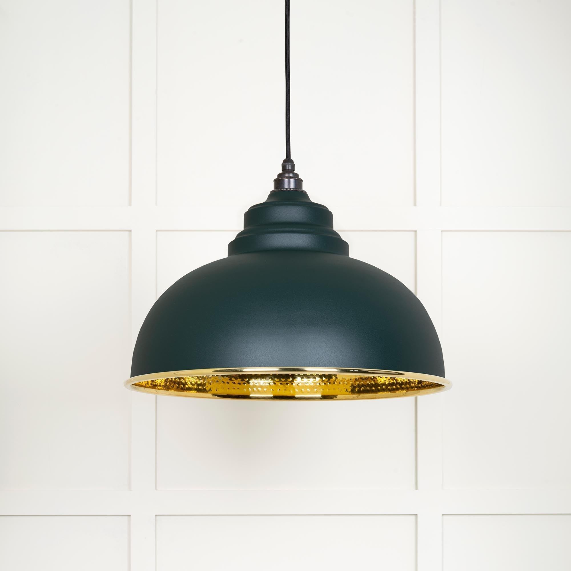 Hammered Brass Harborne Pendant | Dingle - From The Anvil - EB London