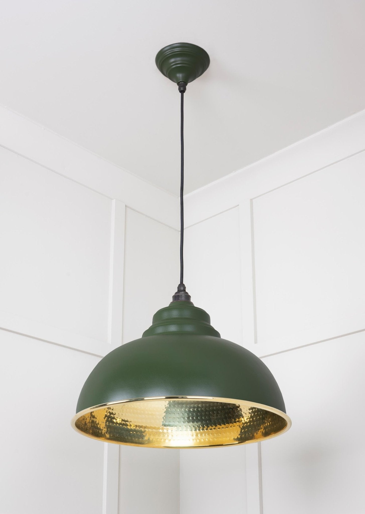 Hammered Brass Harborne Pendant | Heath - From The Anvil - EB London