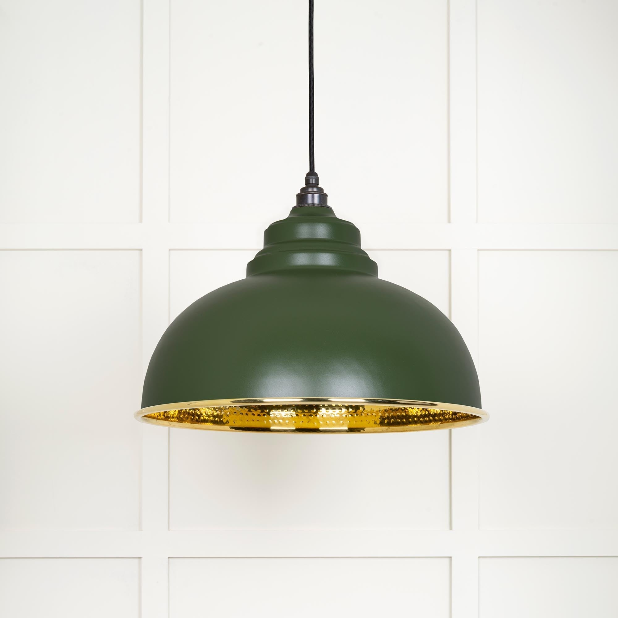 Hammered Brass Harborne Pendant | Heath - From The Anvil - EB London