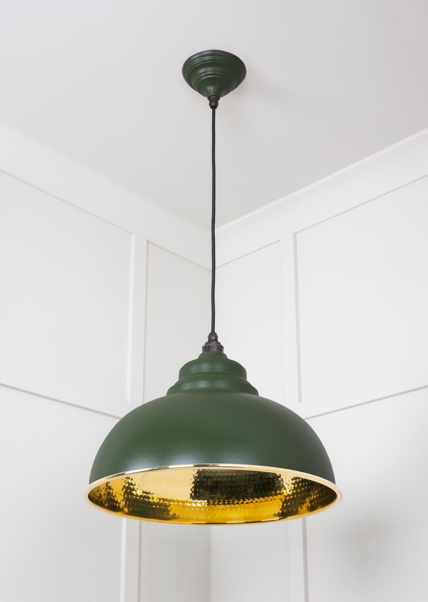 Hammered Brass Harborne Pendant | Heath - From The Anvil - EB London