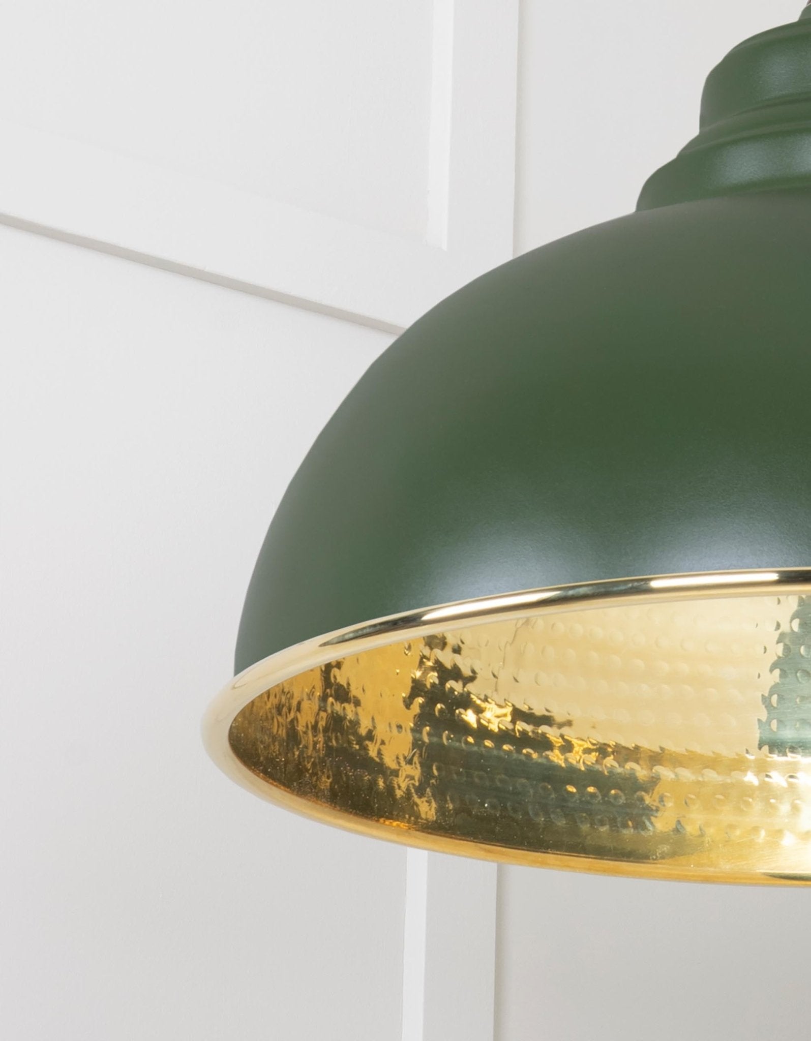 Hammered Brass Harborne Pendant | Heath - From The Anvil - EB London