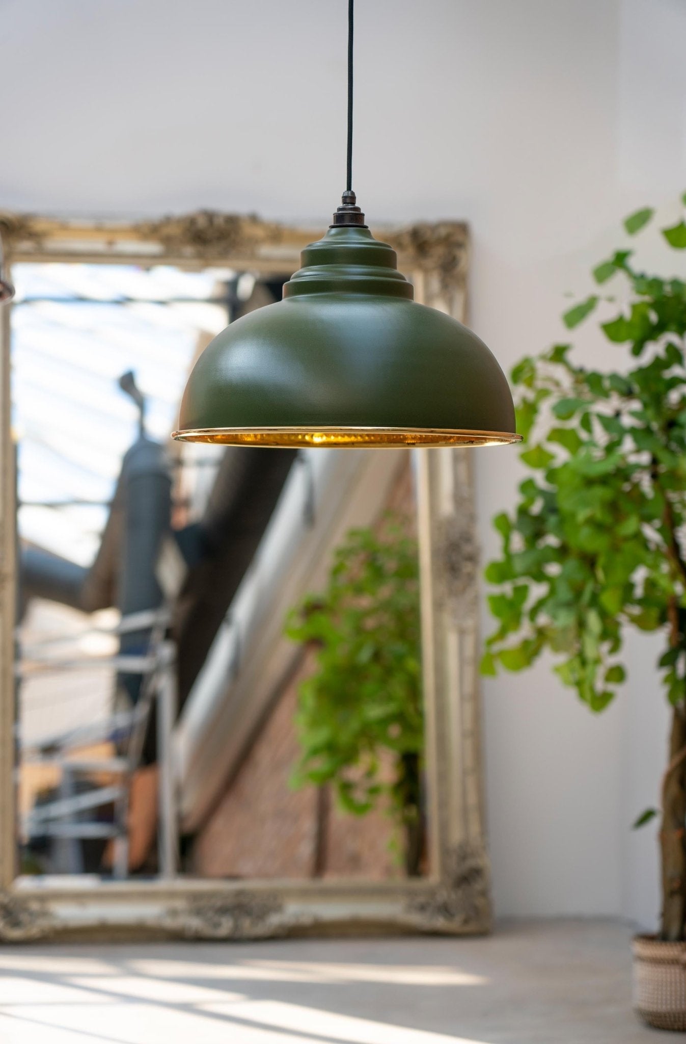 Hammered Brass Harborne Pendant | Heath - From The Anvil - EB London