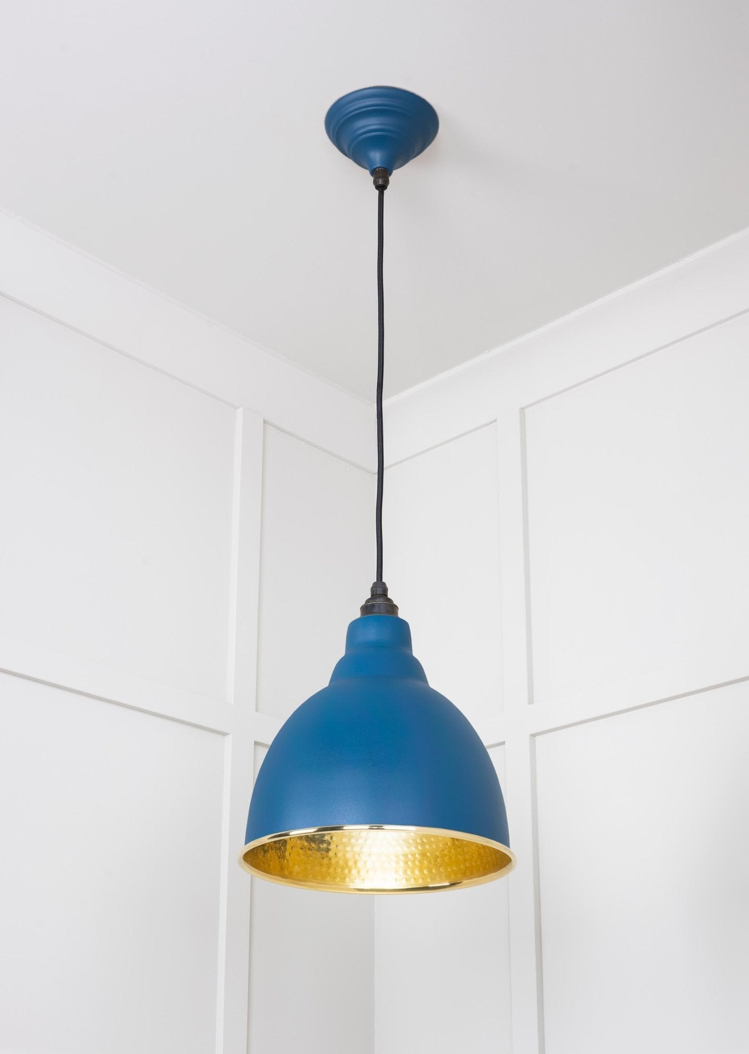 Hammered Brass Harborne Pendant | Upstream - From The Anvil - EB London