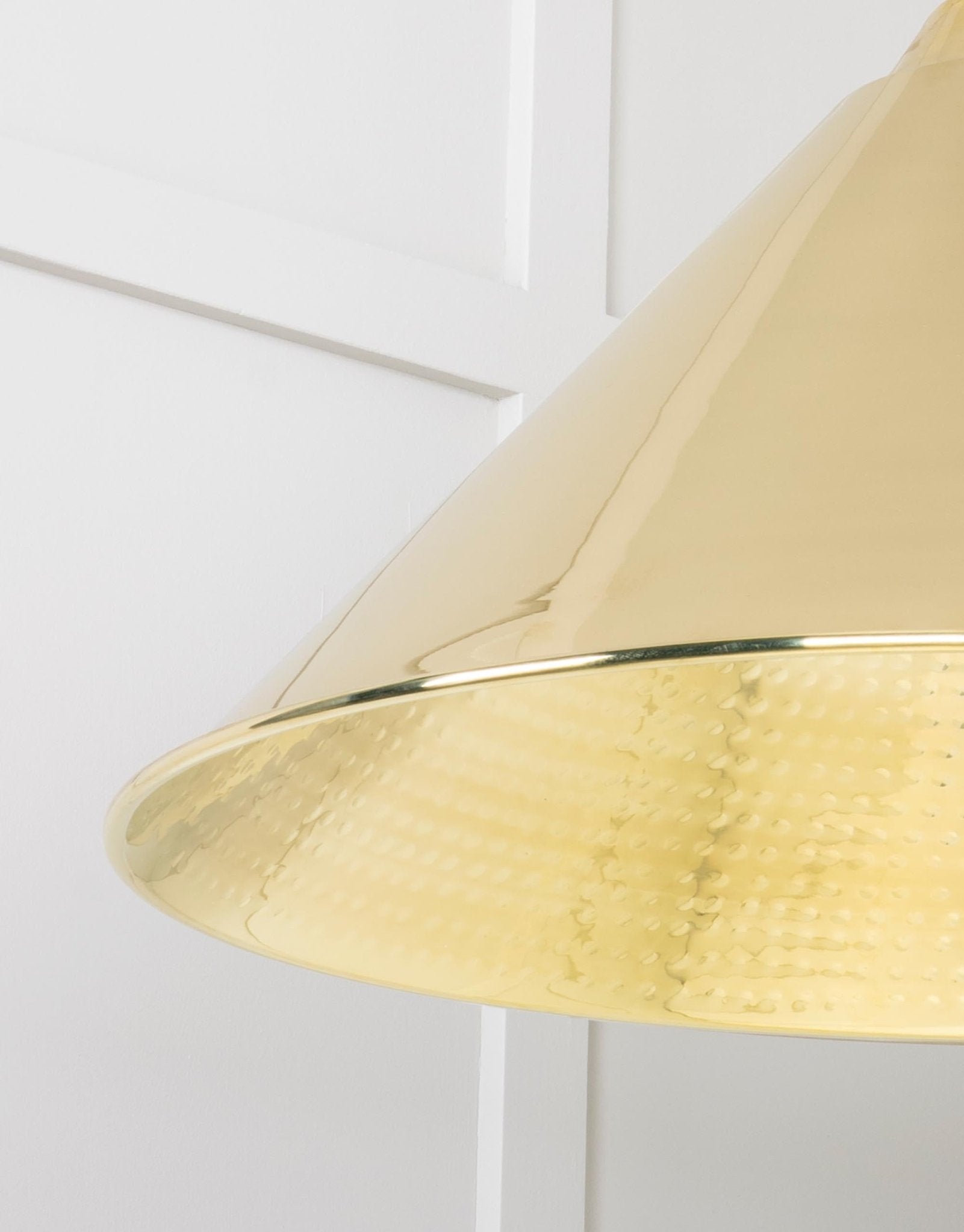 Hammered Brass Hockley Pendant | Bare - From The Anvil - EB London
