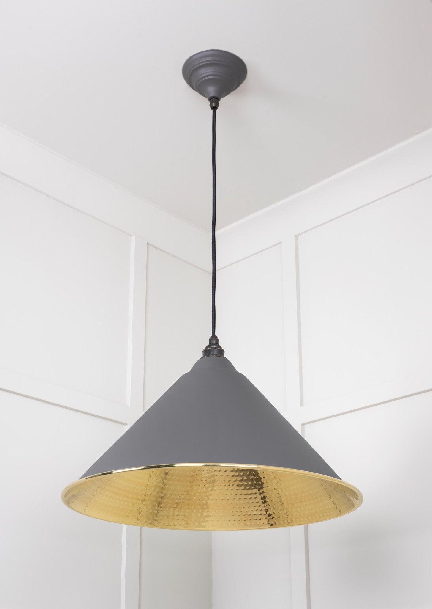 Hammered Brass Hockley Pendant | Bluff - From The Anvil - EB London