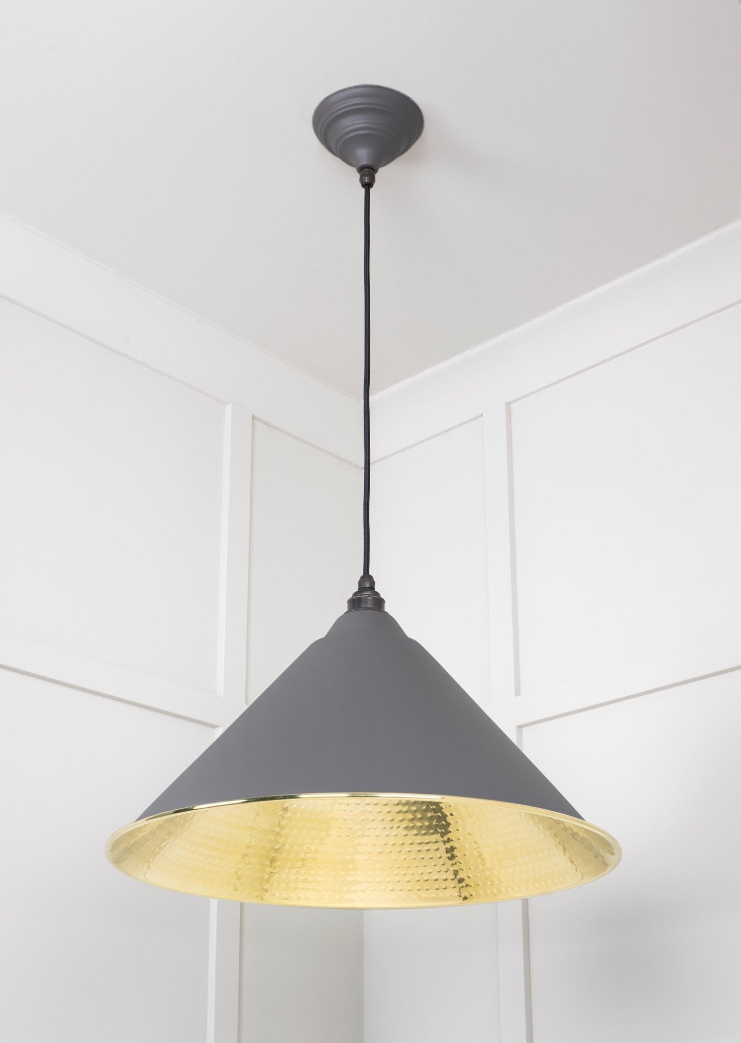 Hammered Brass Hockley Pendant | Bluff - From The Anvil - EB London