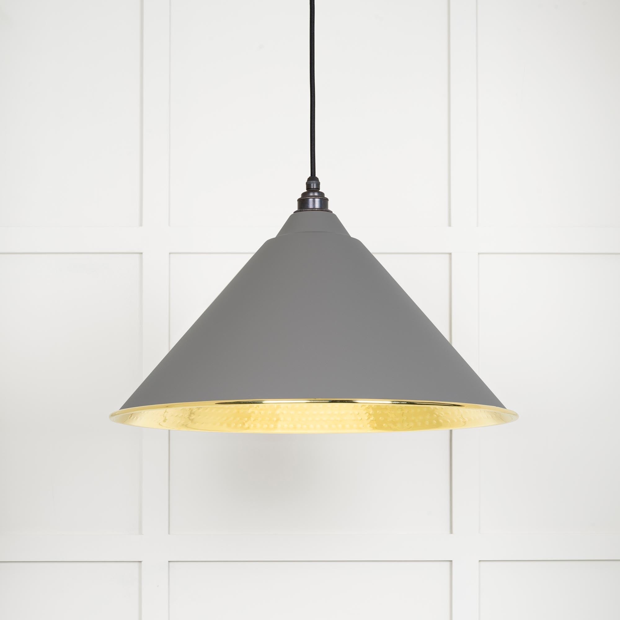 Hammered Brass Hockley Pendant | Bluff - From The Anvil - EB London