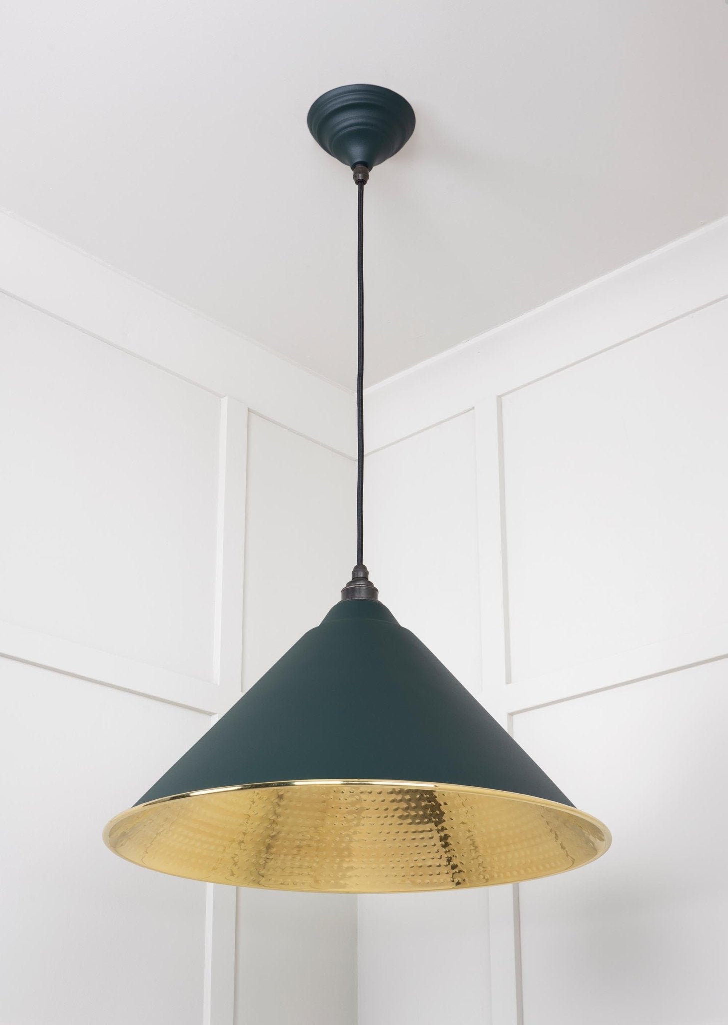 Hammered Brass Hockley Pendant | Dingle - From The Anvil - EB London