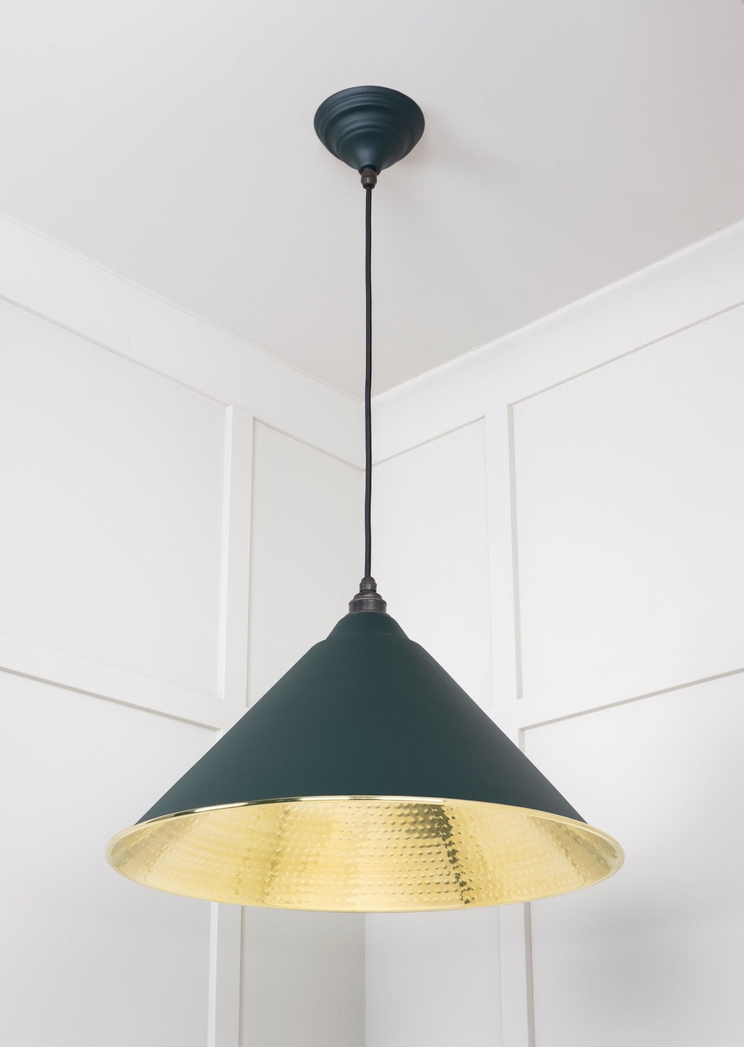 Hammered Brass Hockley Pendant | Dingle - From The Anvil - EB London