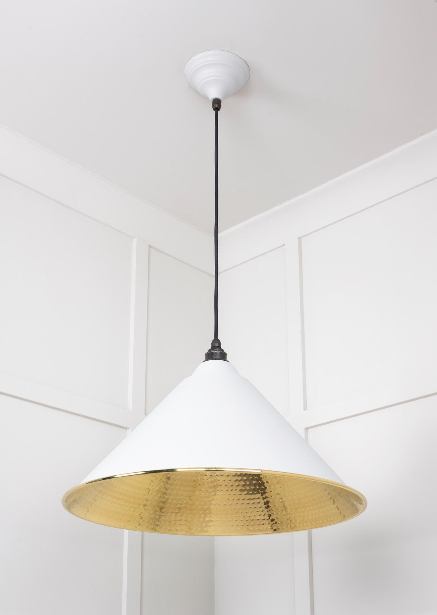 Hammered Brass Hockley Pendant | Flock - From The Anvil - EB London