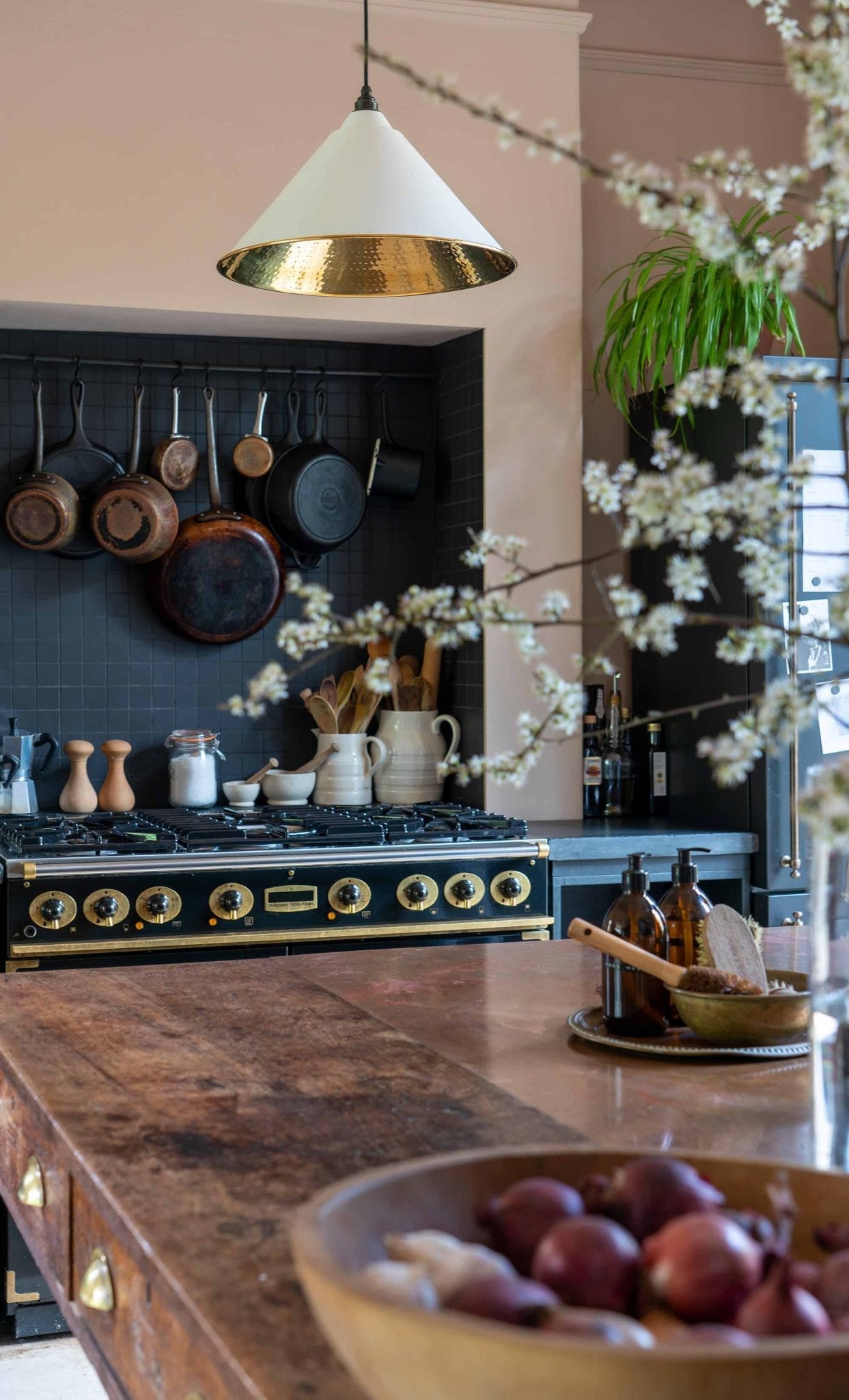 Hammered Brass Hockley Pendant | Flock - From The Anvil - EB London
