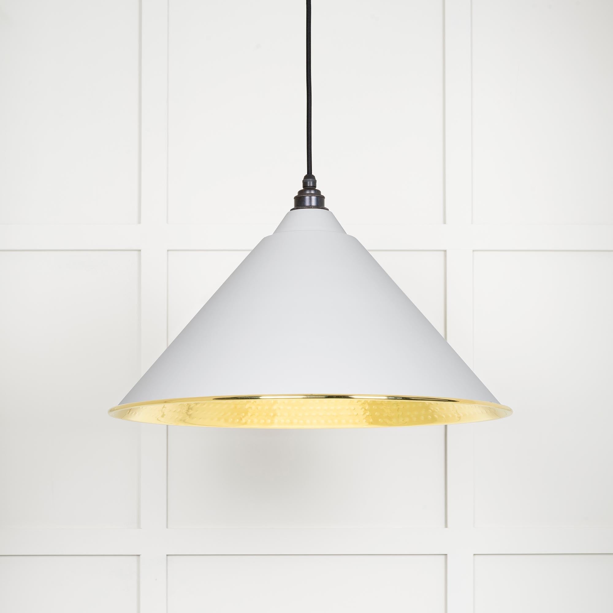 Hammered Brass Hockley Pendant | Flock - From The Anvil - EB London