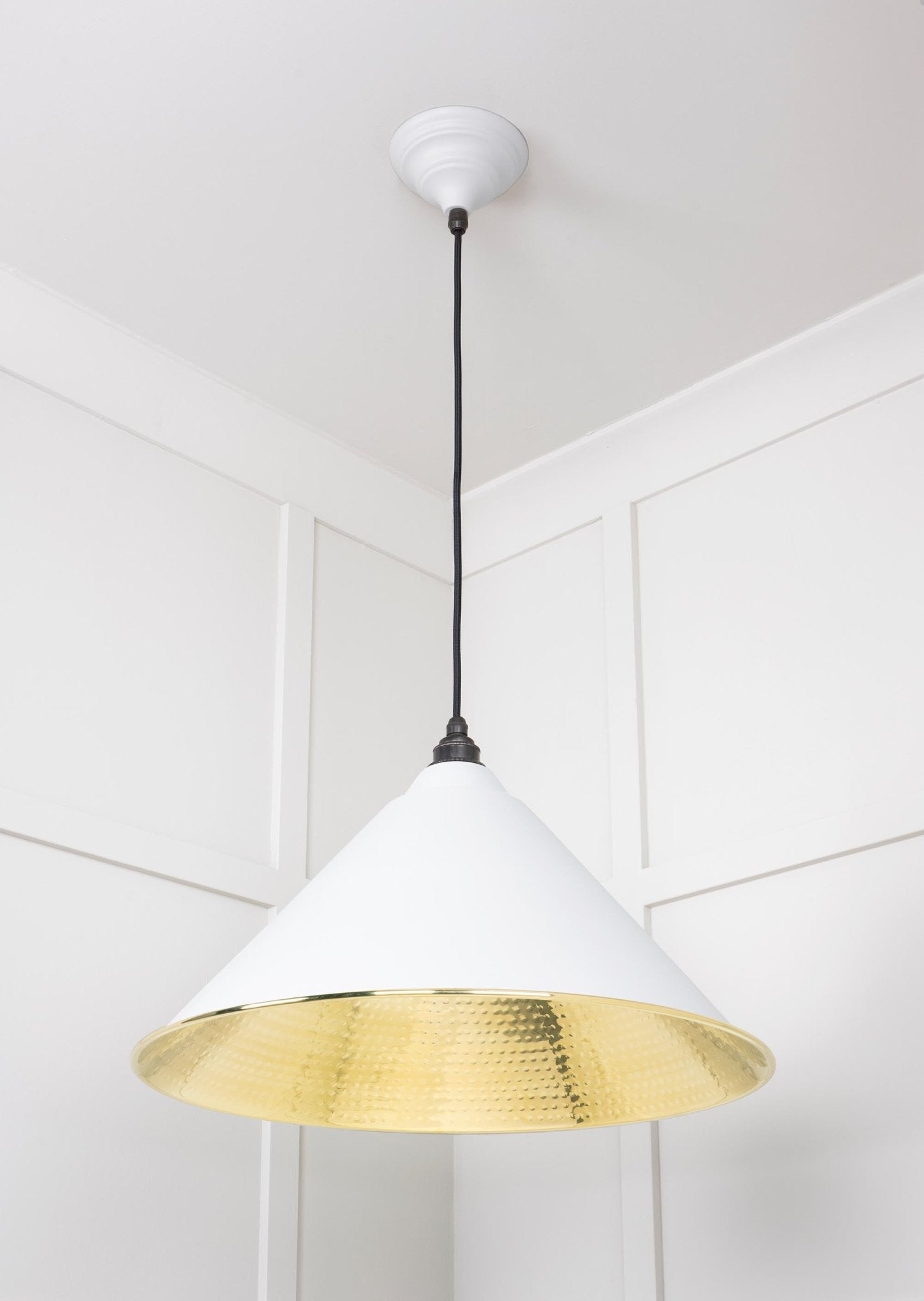 Hammered Brass Hockley Pendant | Flock - From The Anvil - EB London