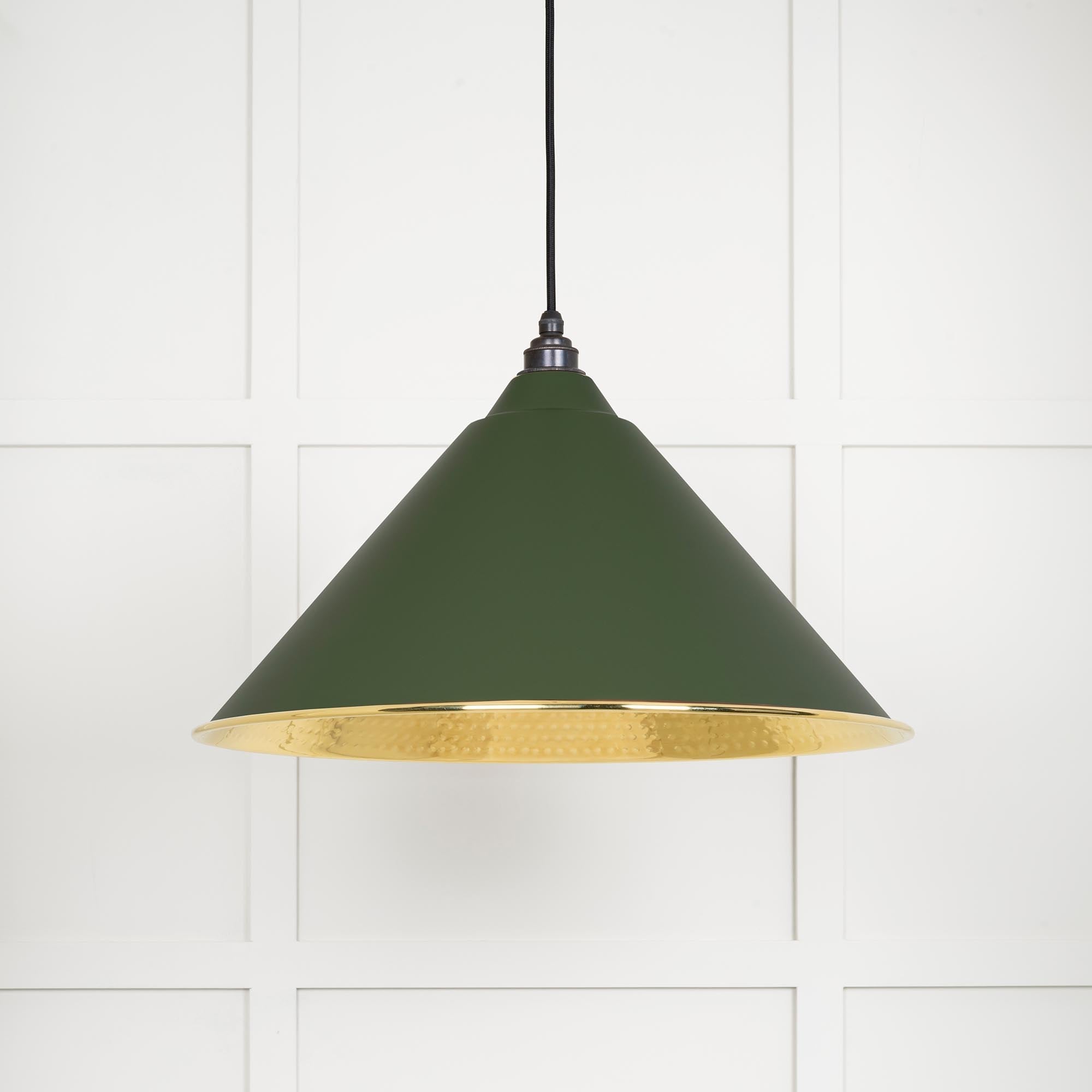Hammered Brass Hockley Pendant |Heath - From The Anvil - EB London