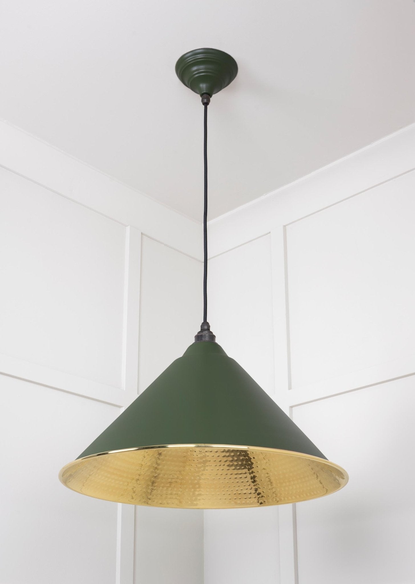 Hammered Brass Hockley Pendant |Heath - From The Anvil - EB London