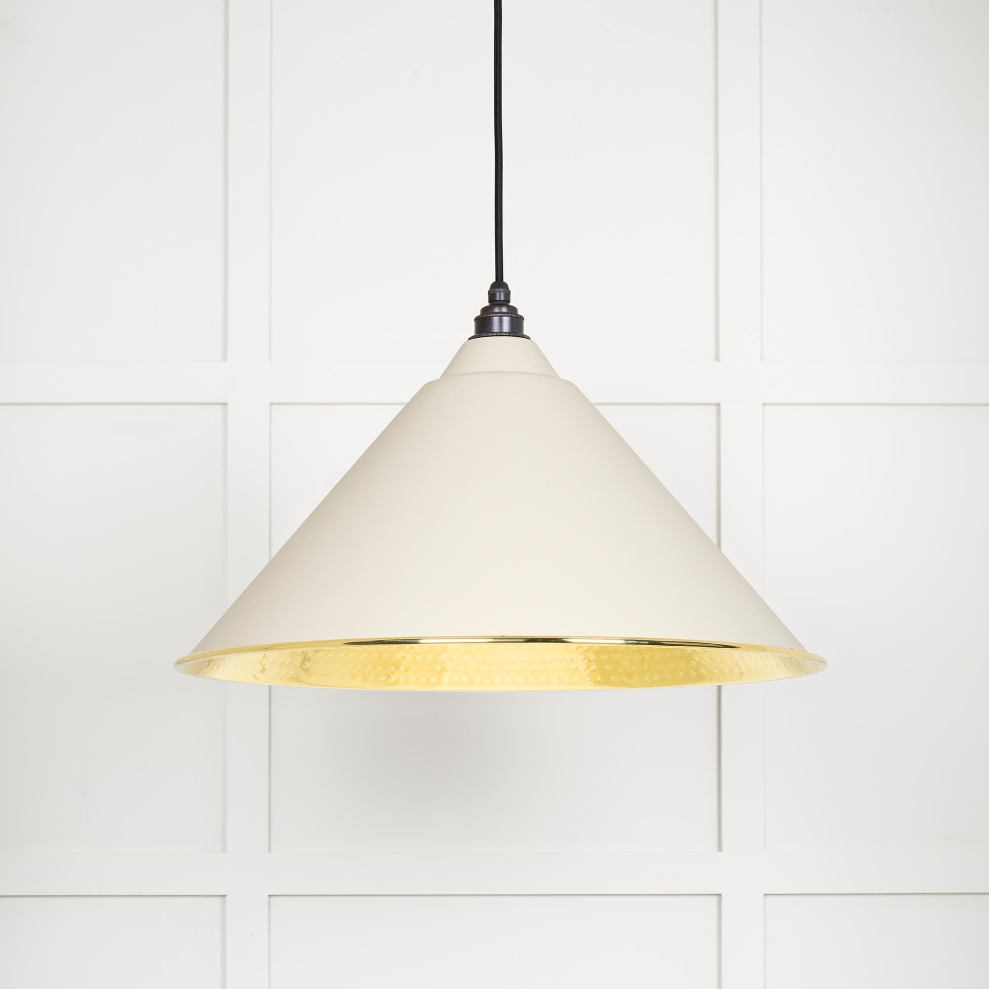 Hammered Brass Hockley Pendant | Teasel - From The Anvil - EB London