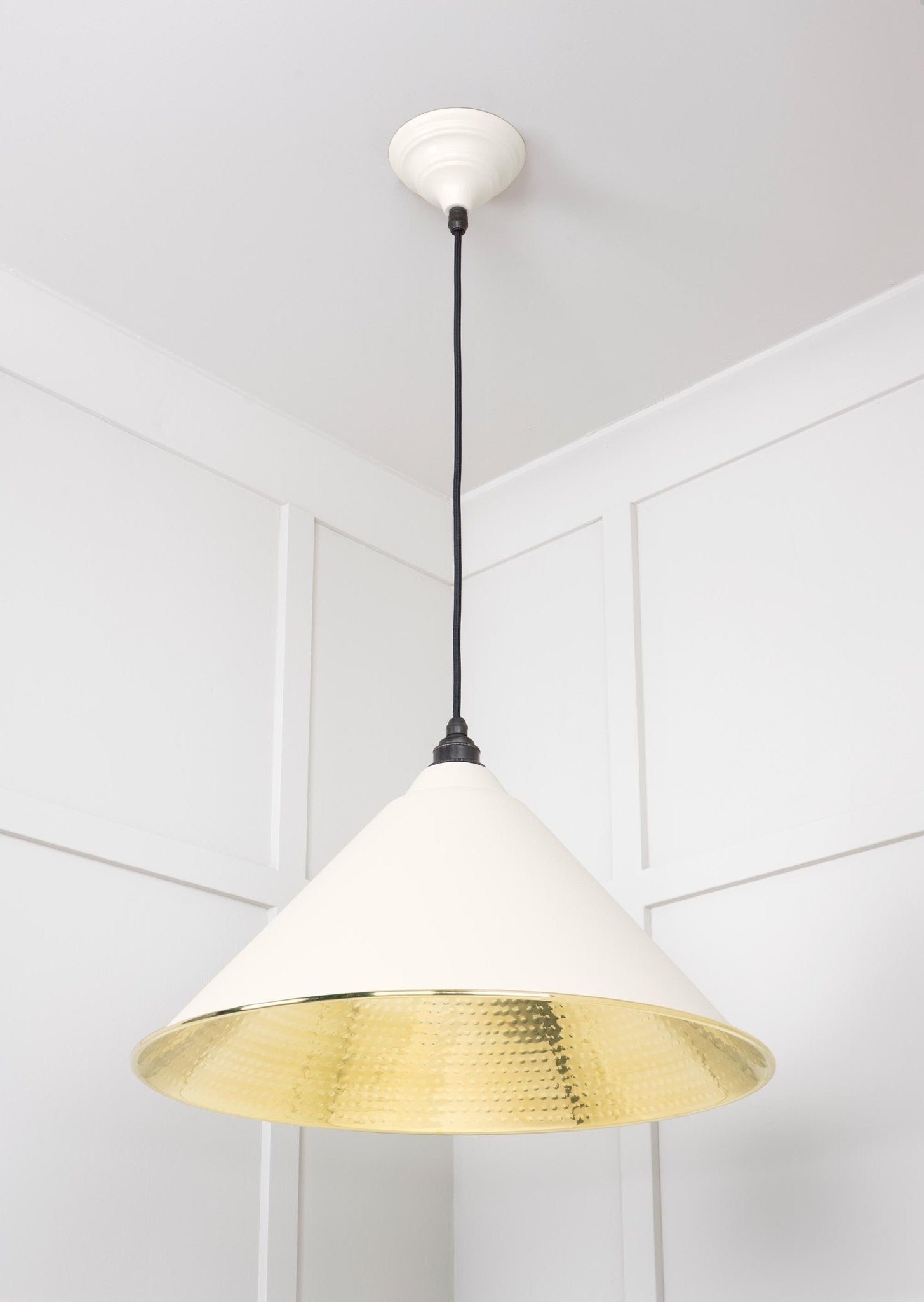 Hammered Brass Hockley Pendant | Teasel - From The Anvil - EB London