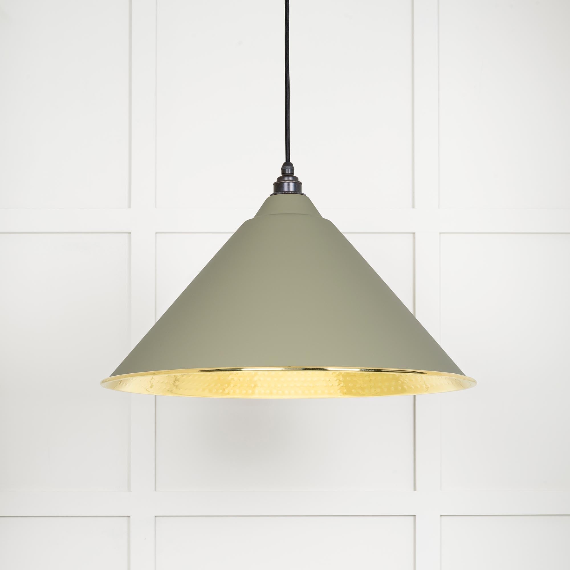 Hammered Brass Hockley Pendant | Tump - From The Anvil - EB London