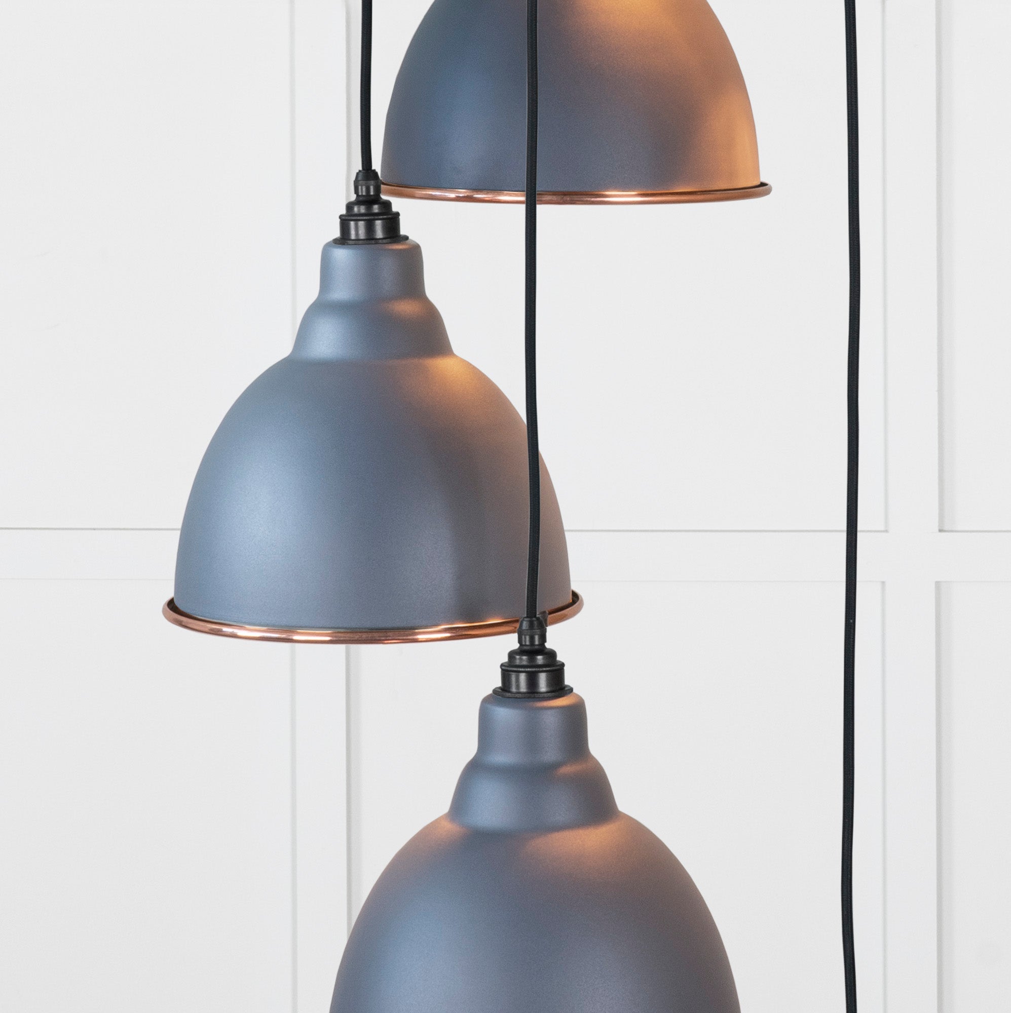 Hammered Copper Brindley Cluster Pendant | Slate - From the Anvil - EB London
