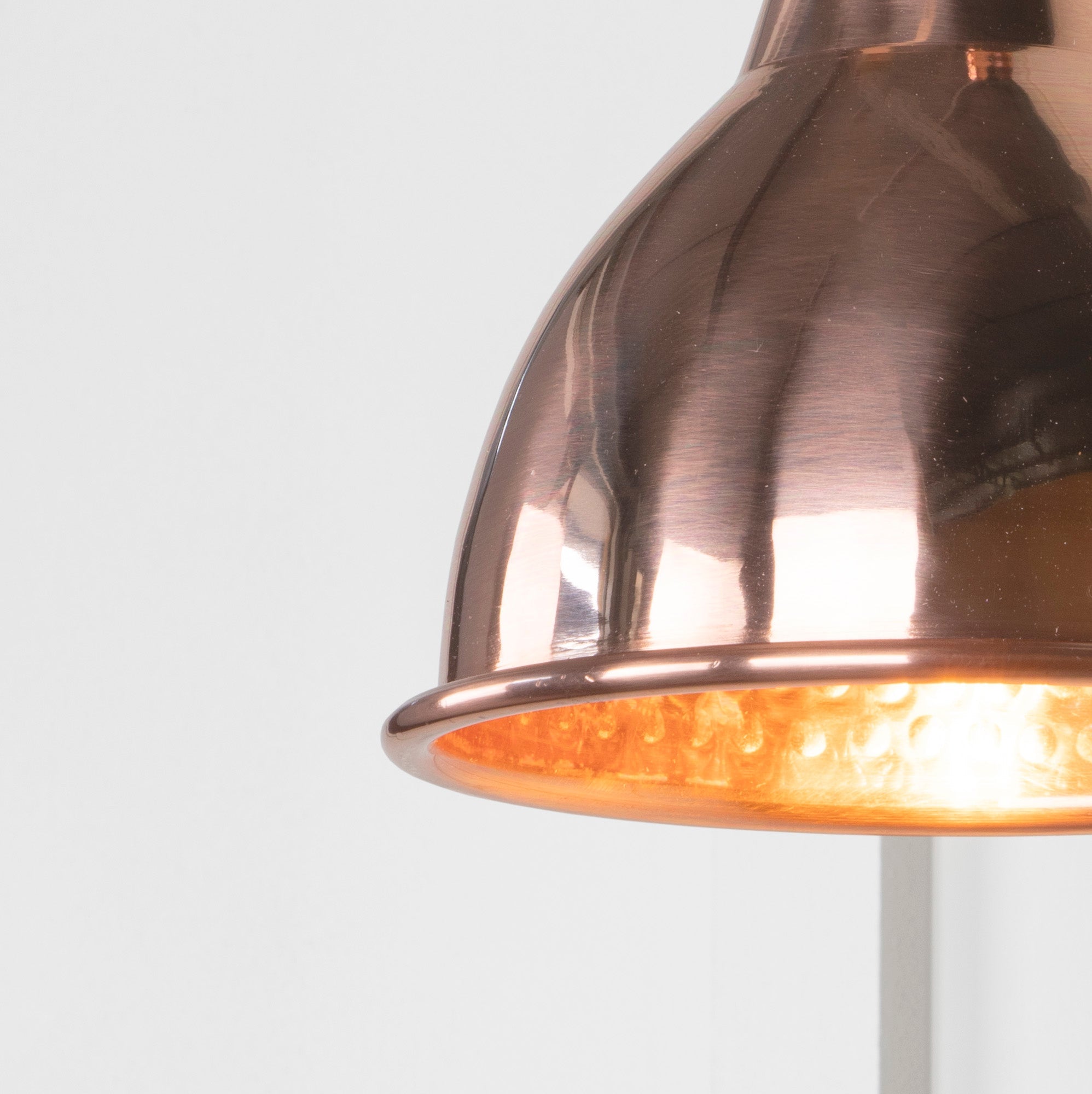 Hammered Copper Brindley Wall Light | Hammered Copper Bare - From the Anvil - EB London