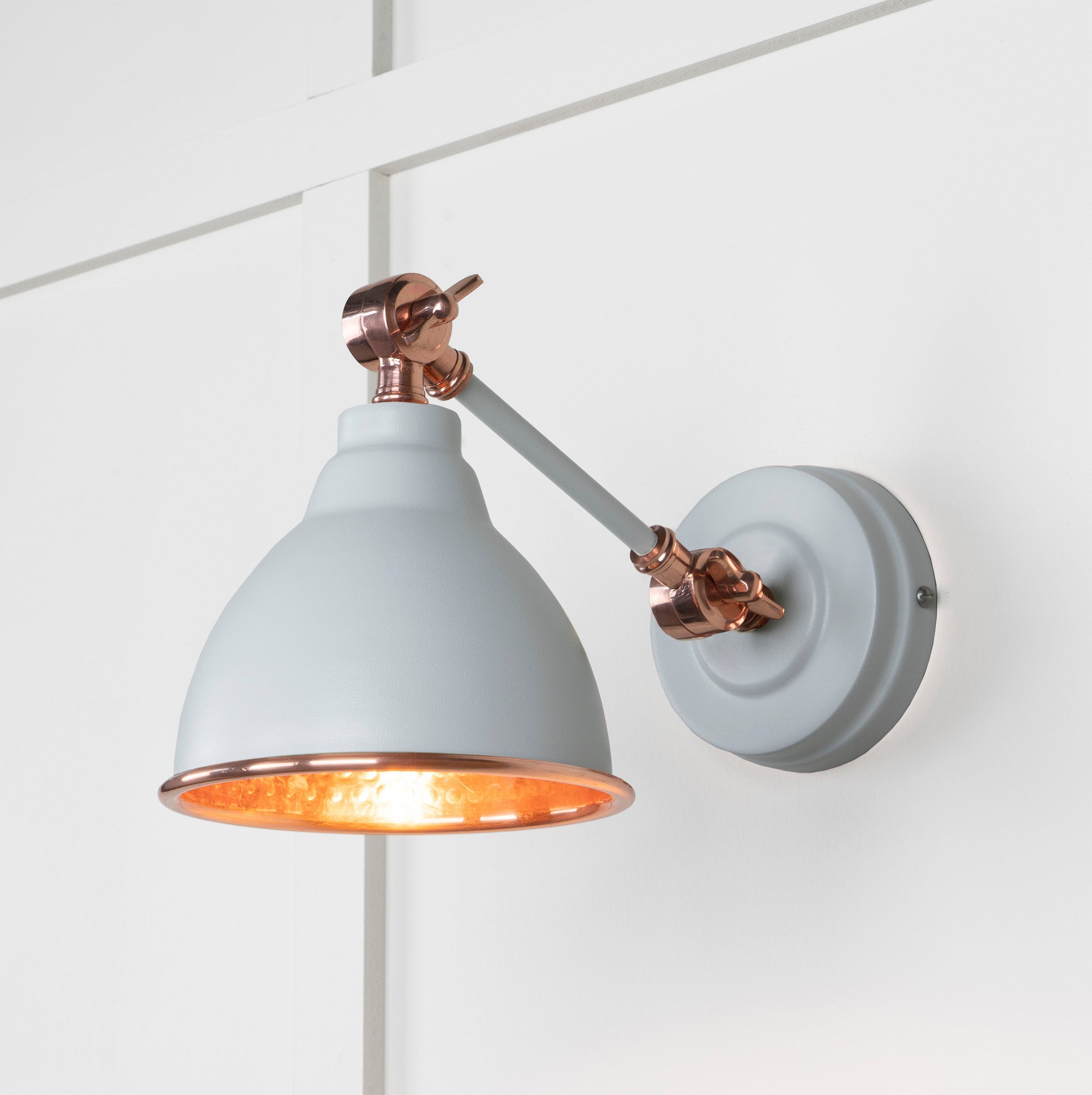 Hammered Copper Brindley Wall Light | Hammered Copper Birch - From the Anvil - EB London