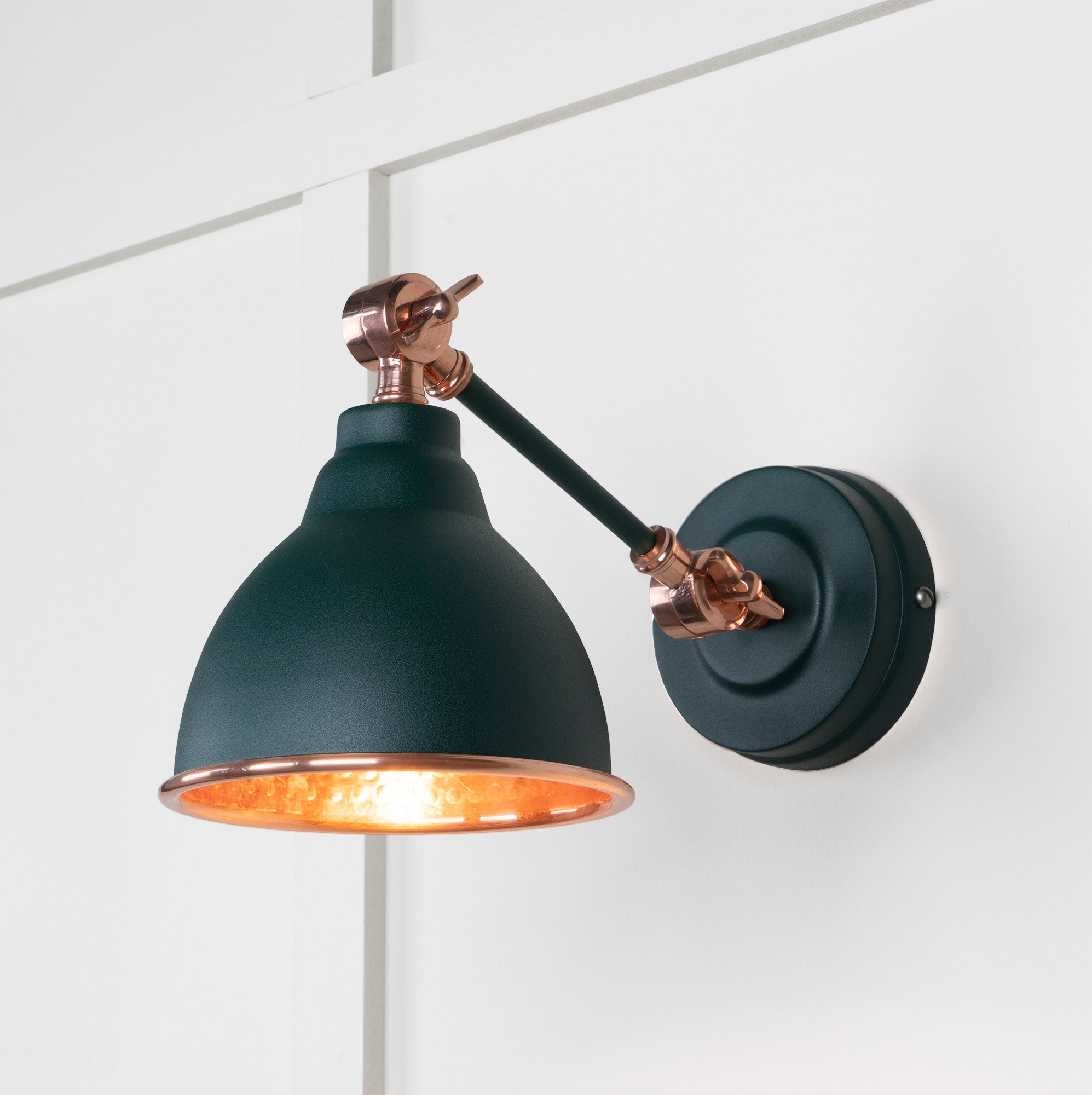 Hammered Copper Brindley Wall Light | Hammered Copper Dingle - From the Anvil - EB London