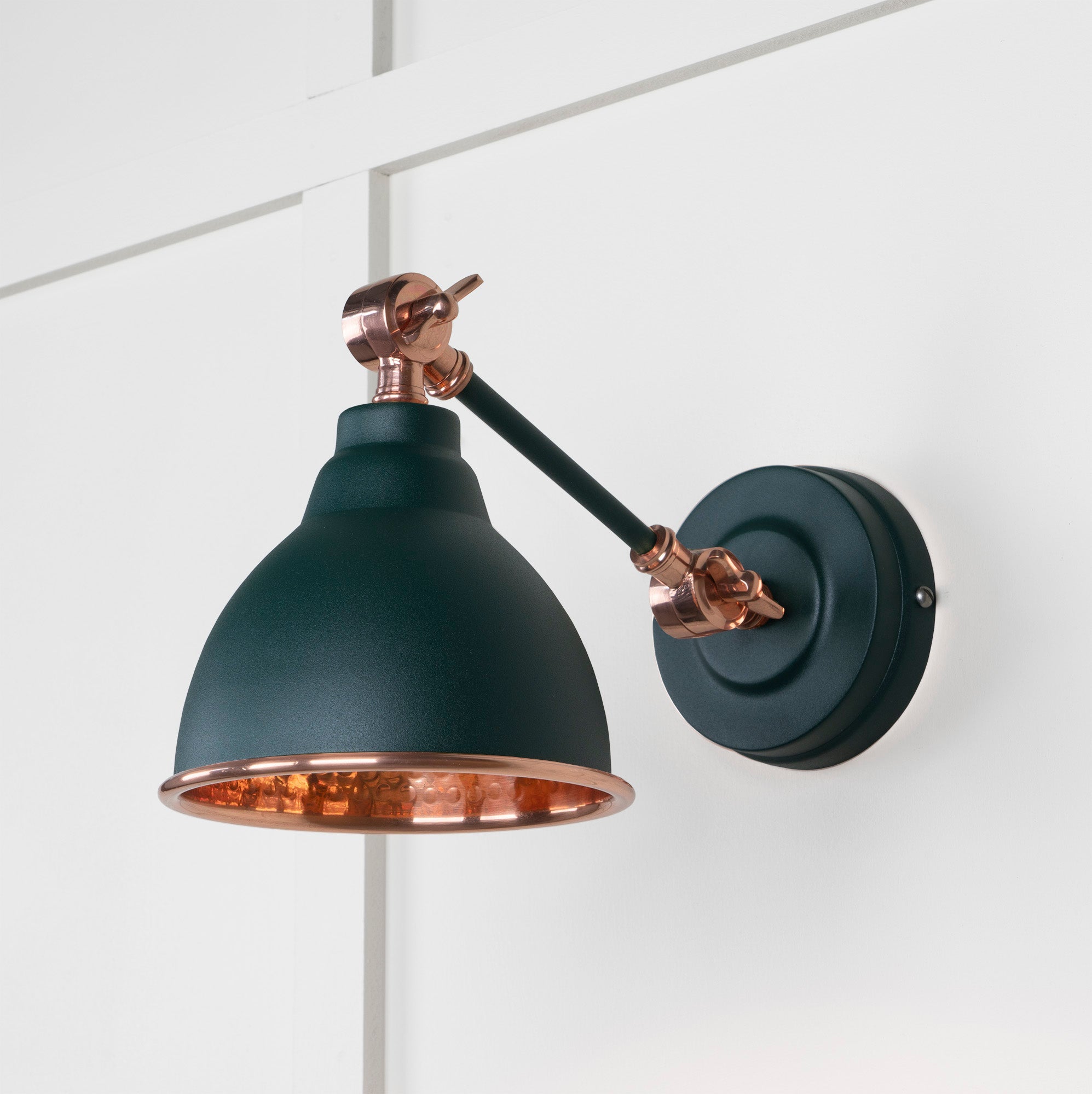 Hammered Copper Brindley Wall Light | Hammered Copper Dingle - From the Anvil - EB London