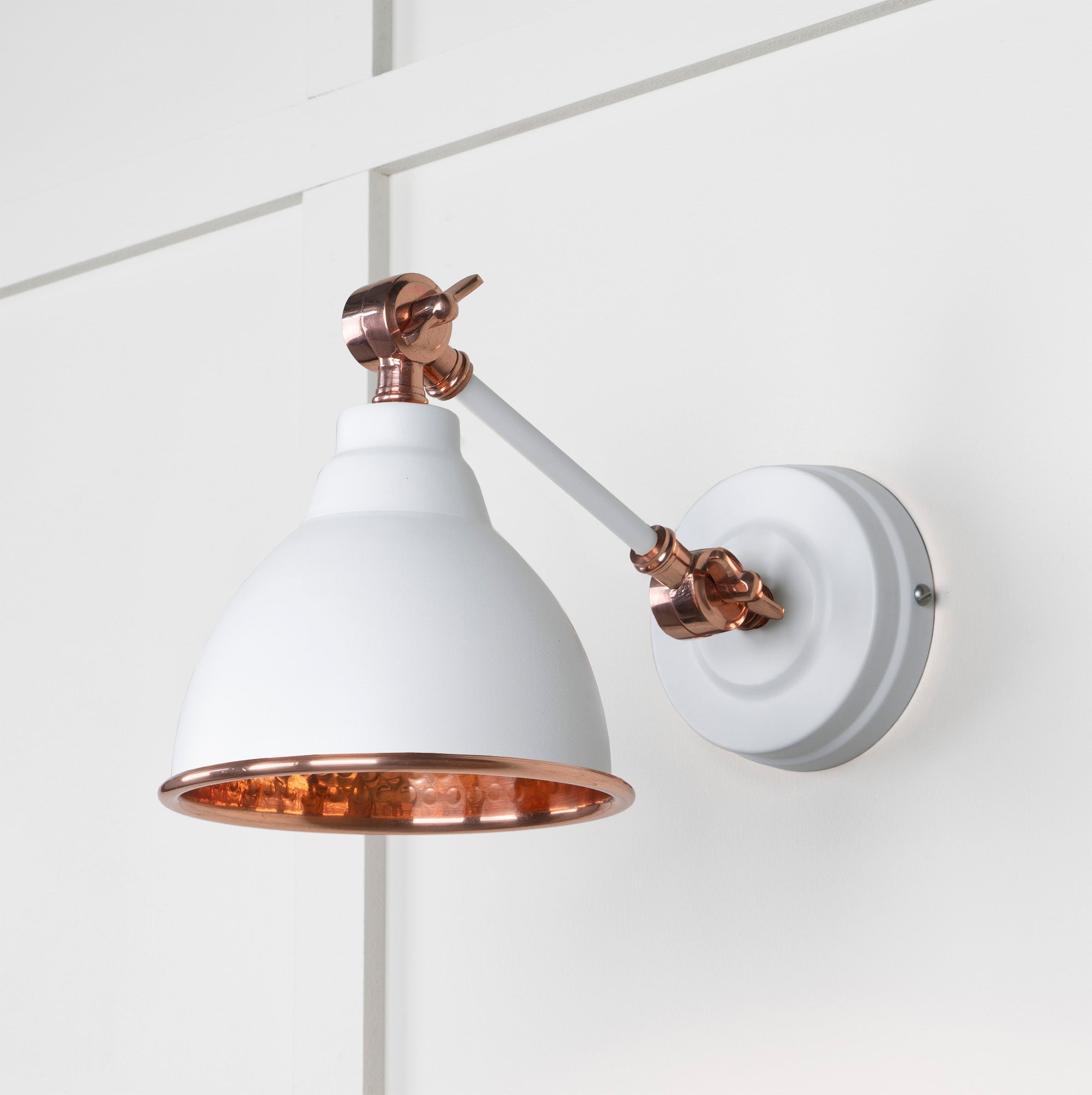 Hammered Copper Brindley Wall Light | Hammered Copper Flock - From the Anvil - EB London
