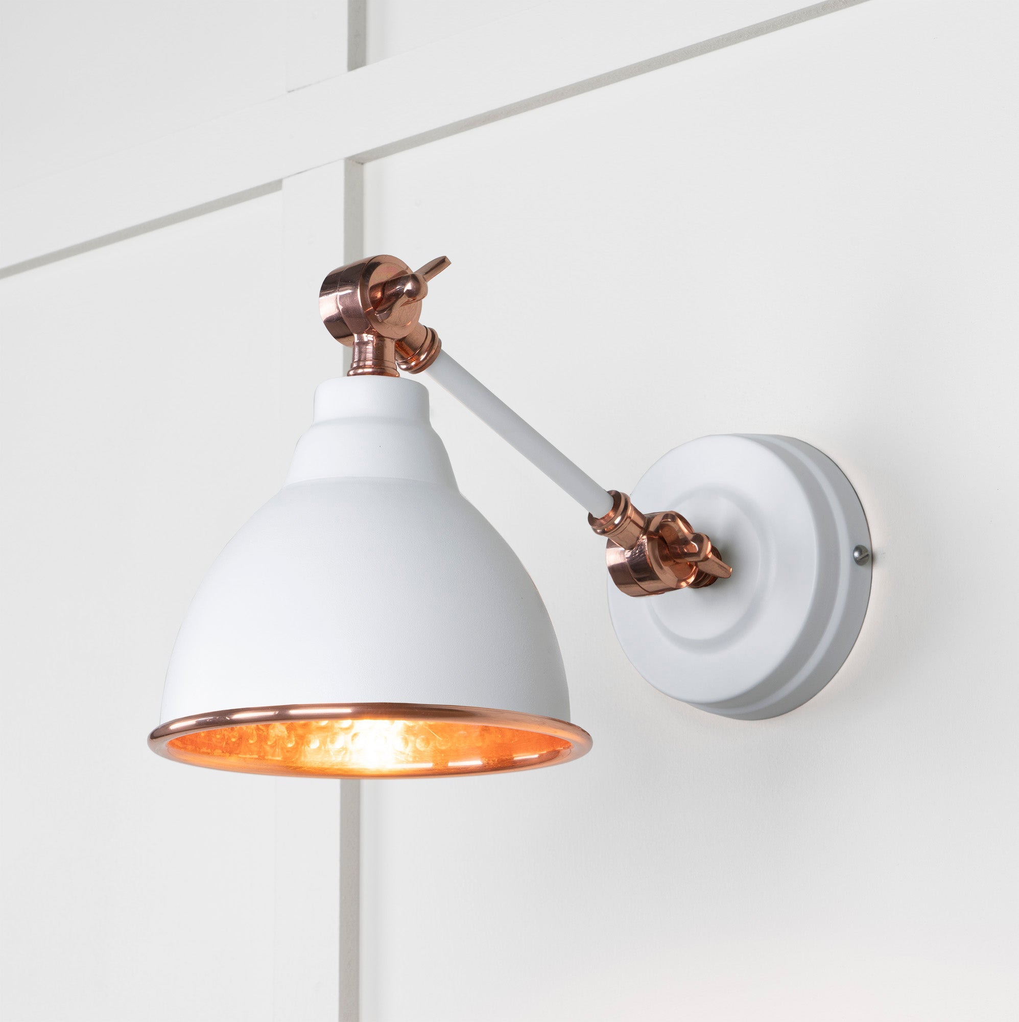 Hammered Copper Brindley Wall Light | Hammered Copper Flock - From the Anvil - EB London