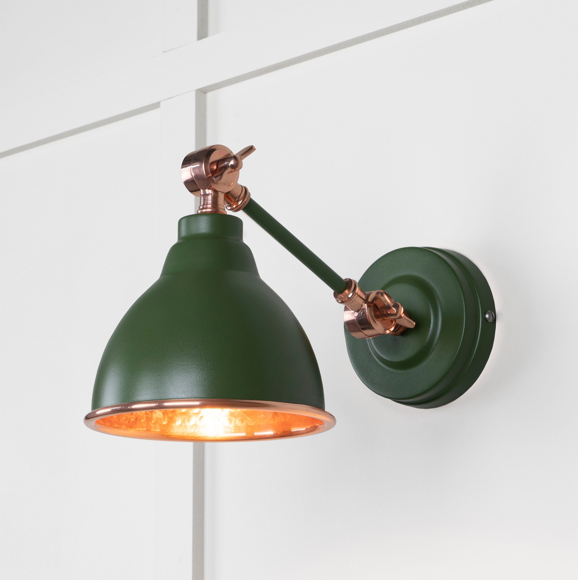 Hammered Copper Brindley Wall Light | Hammered Copper Heath - From the Anvil - EB London