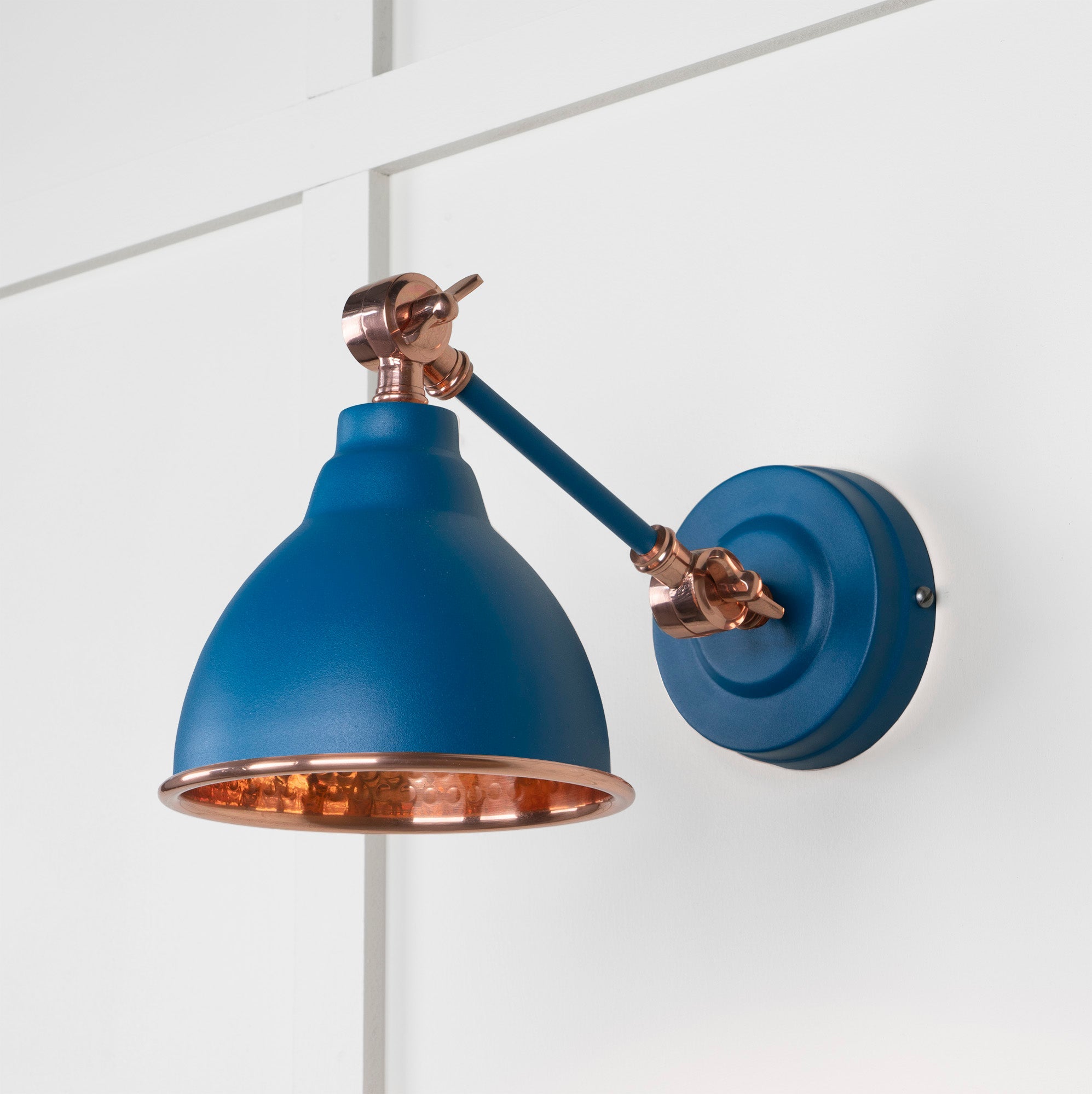 Hammered Copper Brindley Wall Light | Hammered Copper Upstream - From the Anvil - EB London