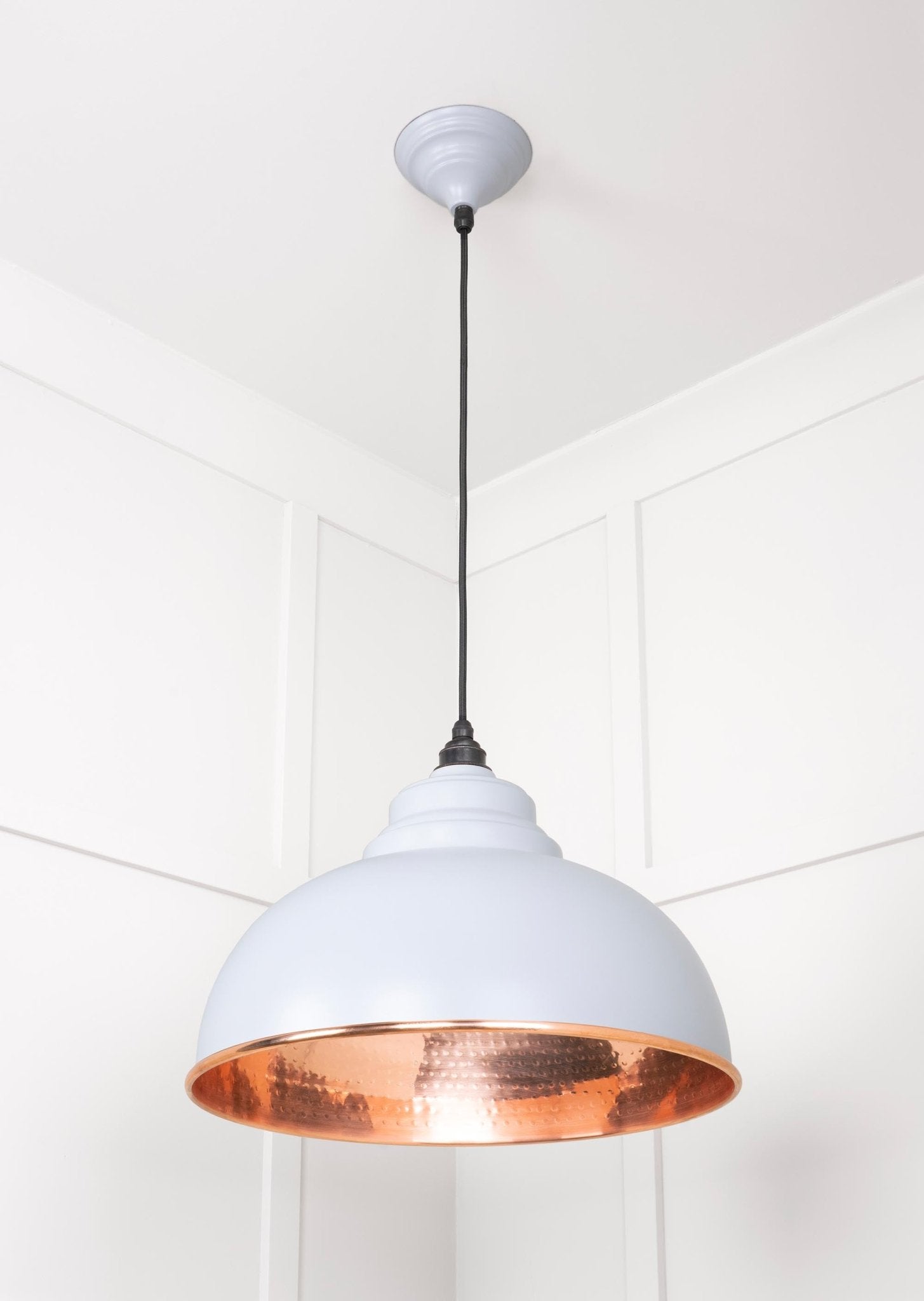 Hammered Copper Harborne Pendant | Birch - From The Anvil - EB London