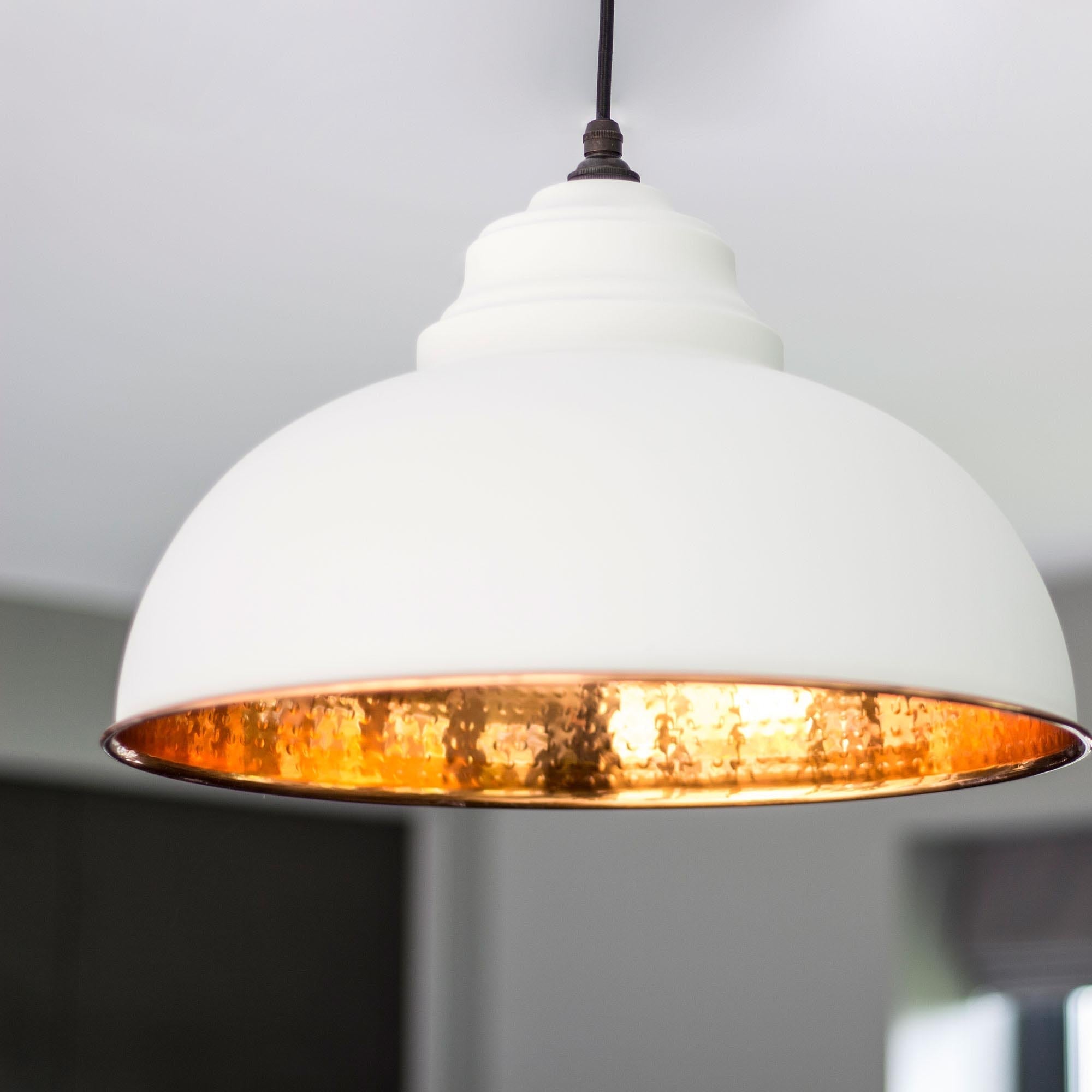 Hammered Copper Harborne Pendant | Birch - From The Anvil - EB London