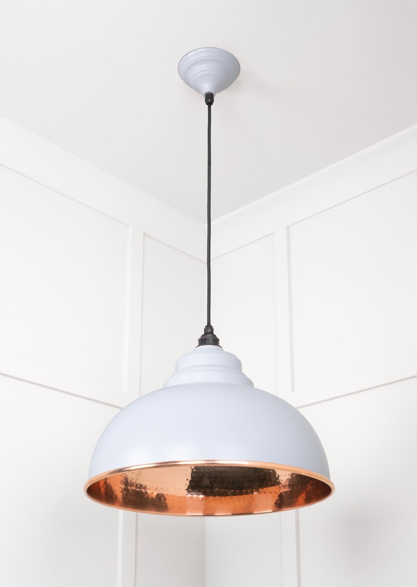 Hammered Copper Harborne Pendant | Birch - From The Anvil - EB London