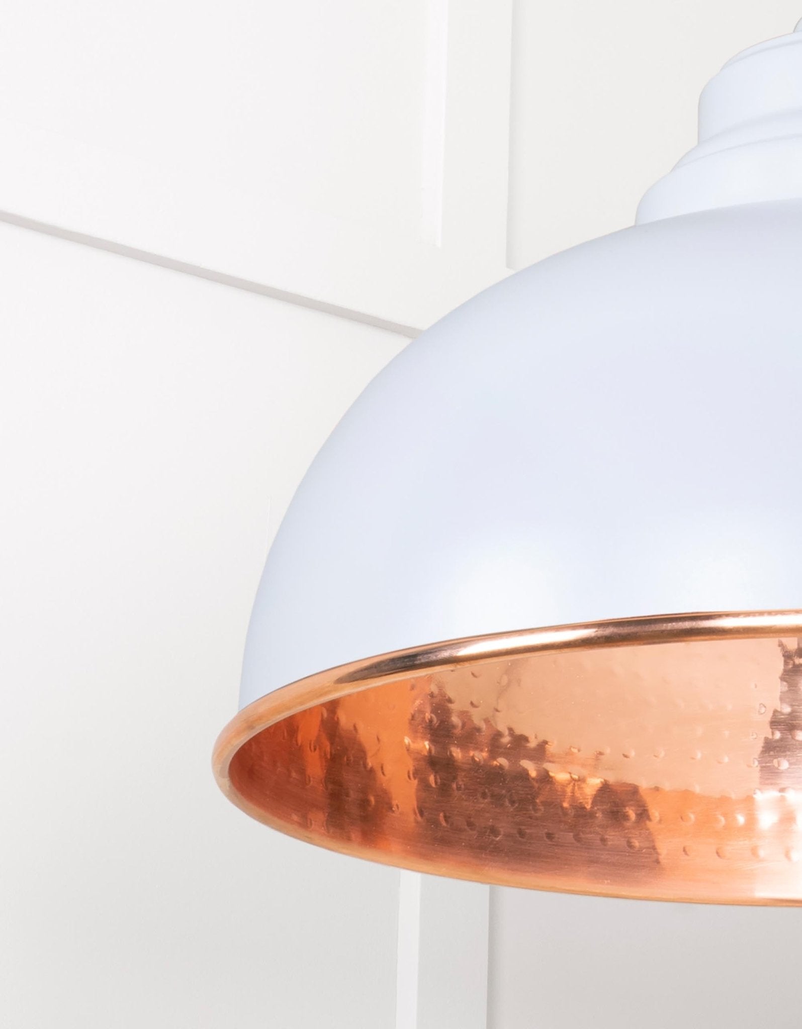 Hammered Copper Harborne Pendant | Birch - From The Anvil - EB London